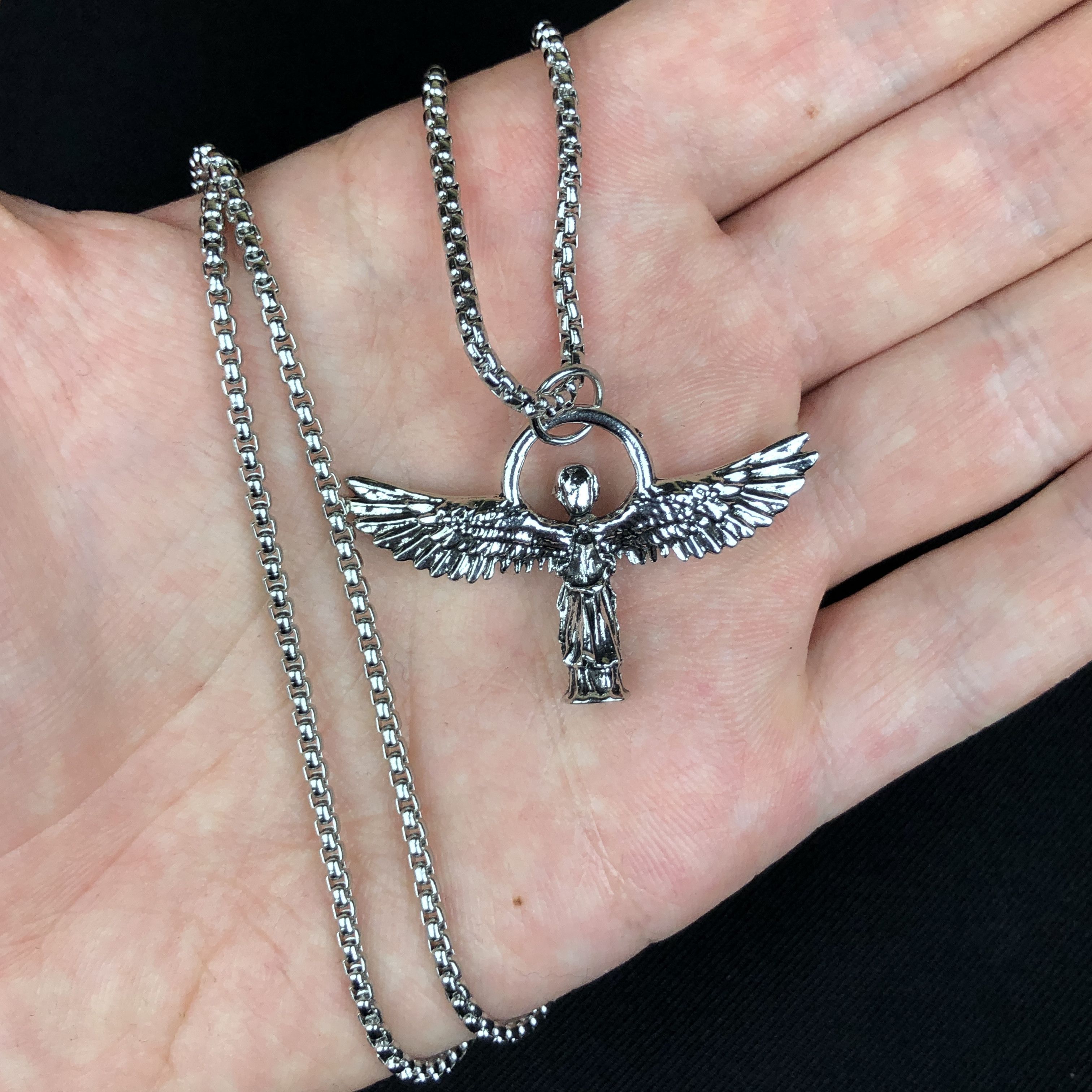 Jewelry Angel Necklace Punk Chain Y2K Size ONE SIZE - 5 Thumbnail