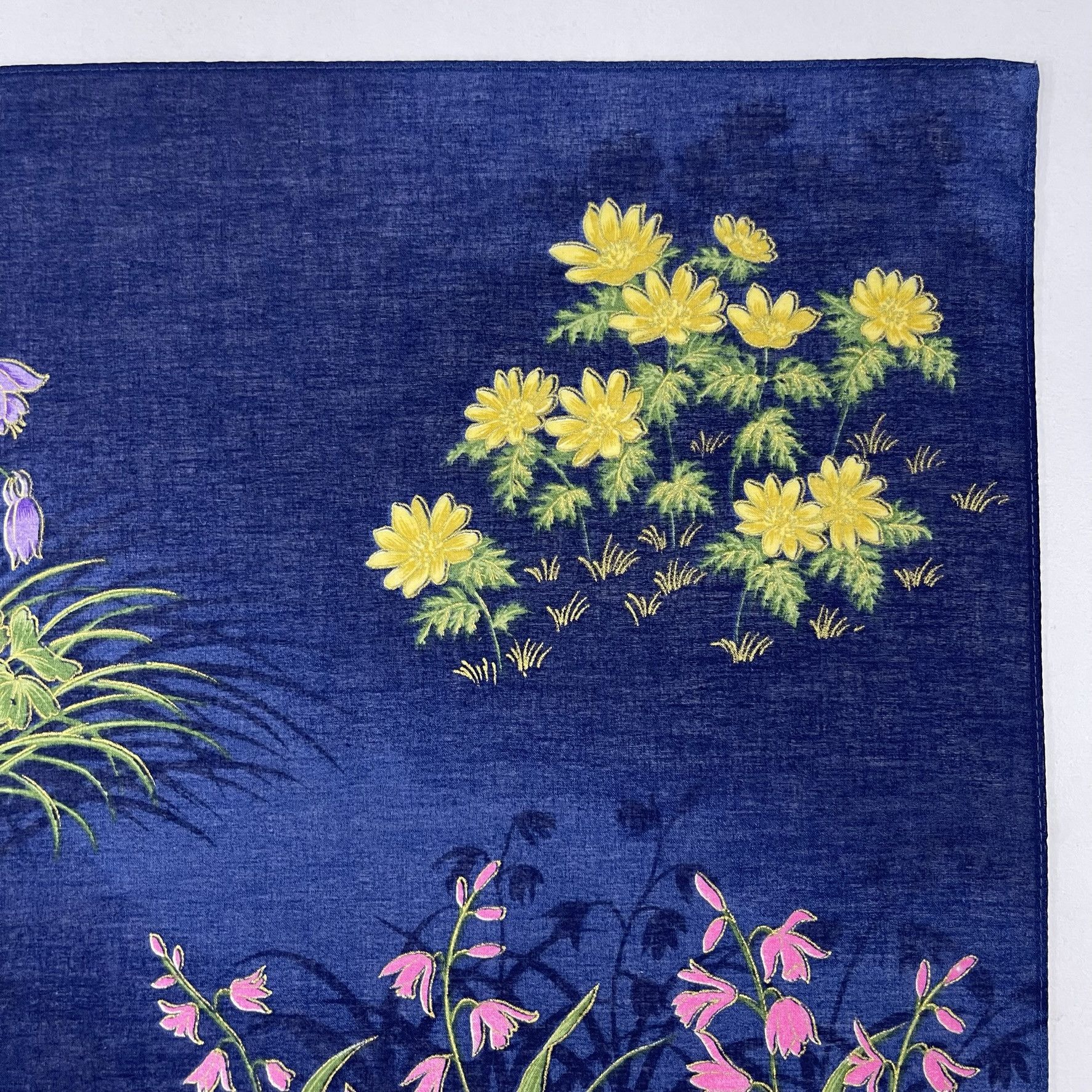 Japanese Brand Vintage Japanese Floral Spring Handkerchief - 5026 Size ONE SIZE - 7 Thumbnail