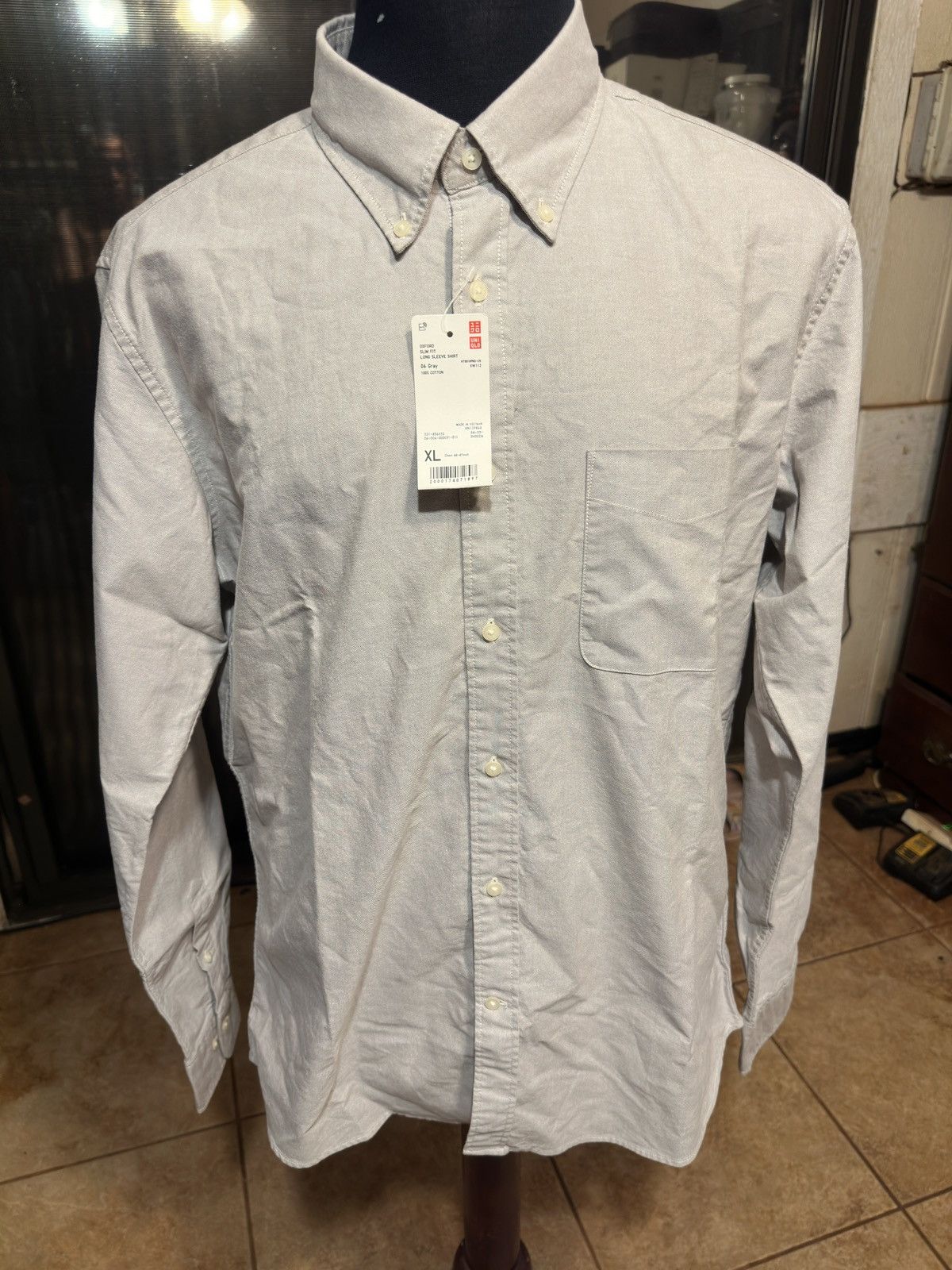 Uniqlo New Uniqlo Gray Shirt Slim Fit Men's XL Long Sleeves Size US XL / EU 56 / 4 - 1 Thumbnail