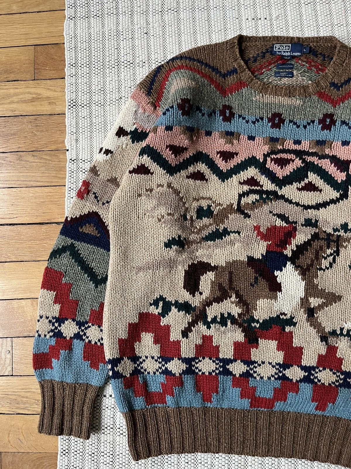 Ralph Lauren Ralph Lauren Hand Wool Western Cowboy Sweat Vintage 90s Rare Size US L / EU 52-54 / 3 - 4 Thumbnail