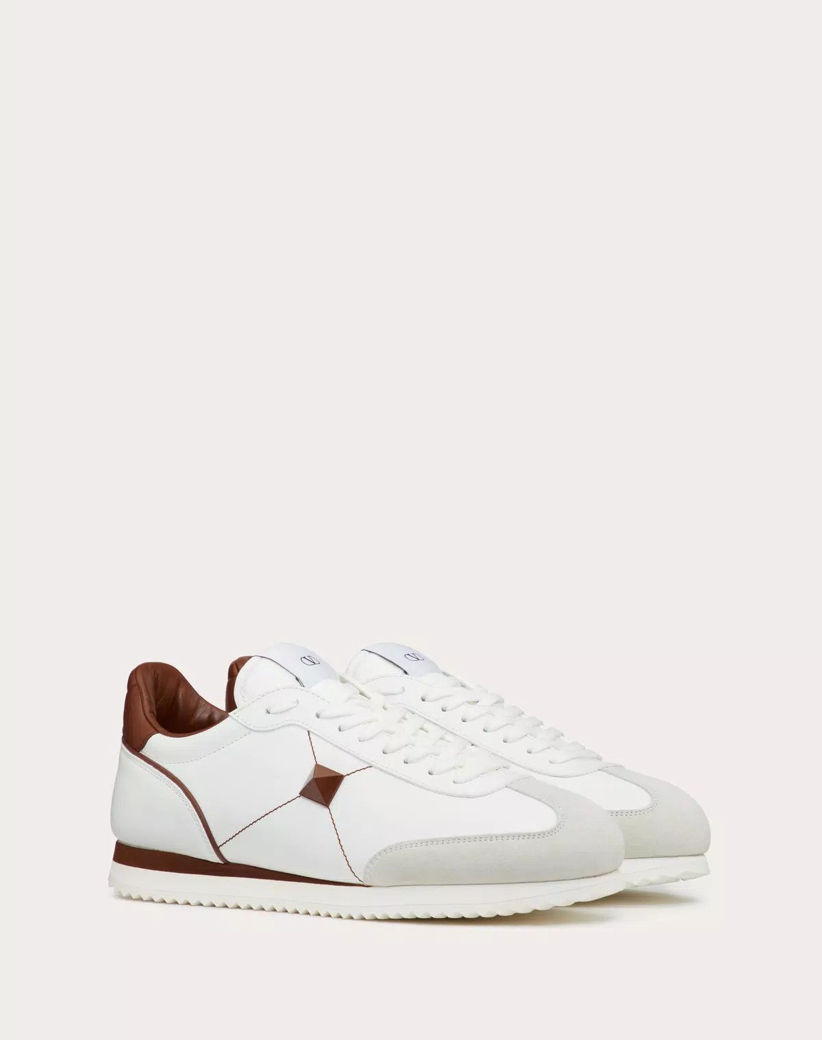 Valentino oc11z0625 Stud Around Low Top Calfskin Sneaker in White Size US 9.5 / EU 42-43 - 2 Thumbnail