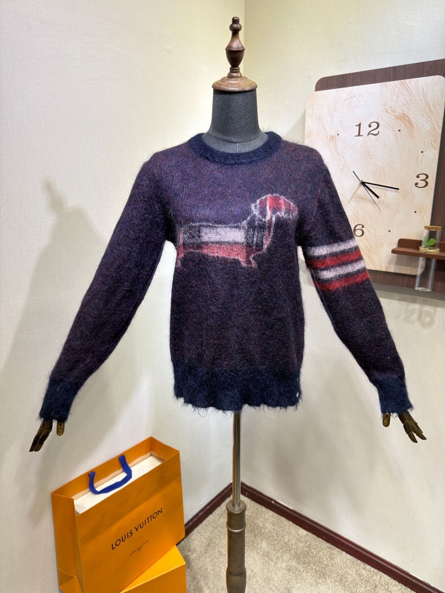 Thom Browne Thom Browne Blue Long Sleeve Sweater Size US S / EU 44-46 / 1 - 1 Thumbnail