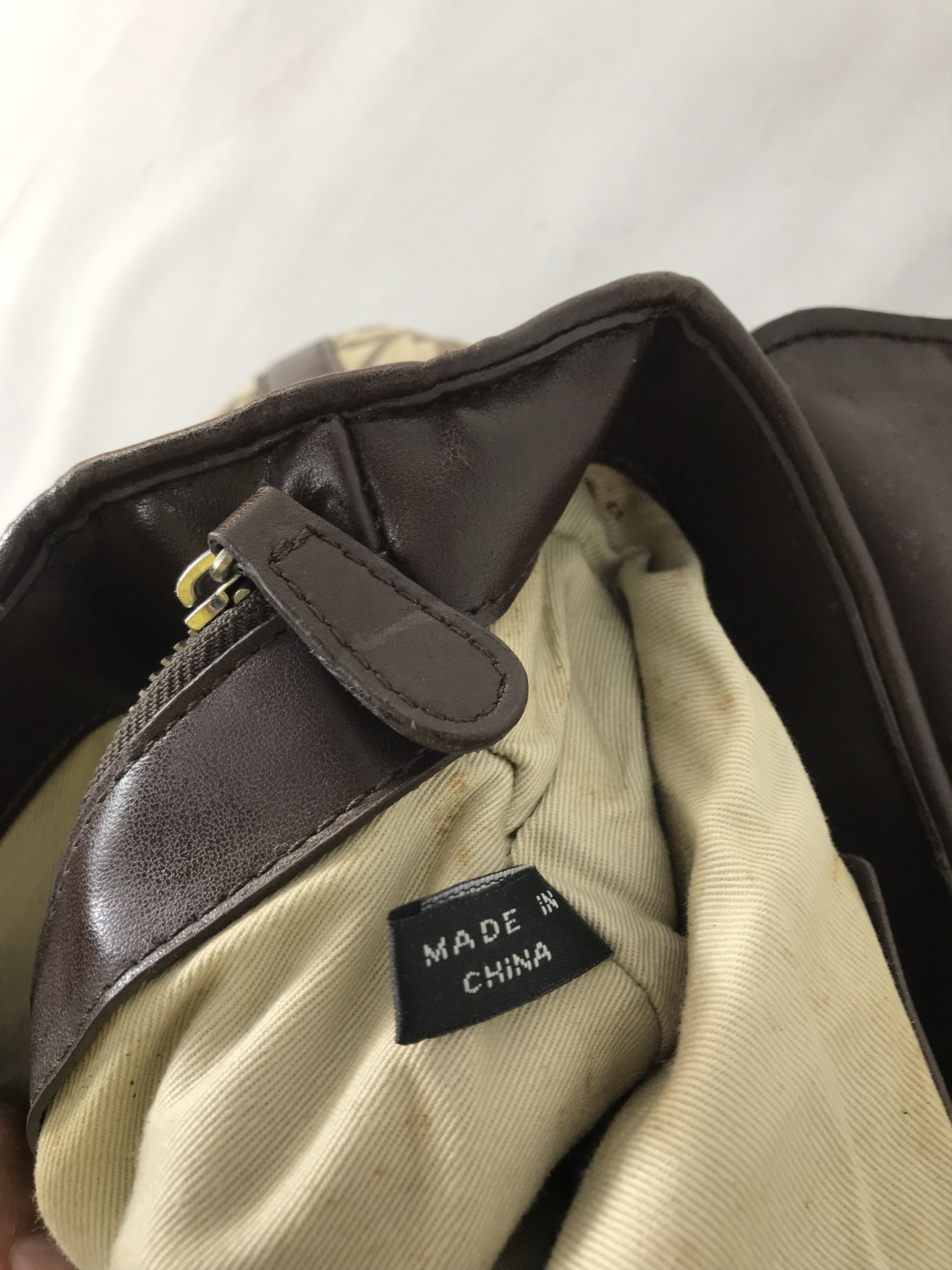 DKNY 90s DKNY Chocolate Brown Taupe Jacquard Hand Bag Size ONE SIZE - 7 Thumbnail