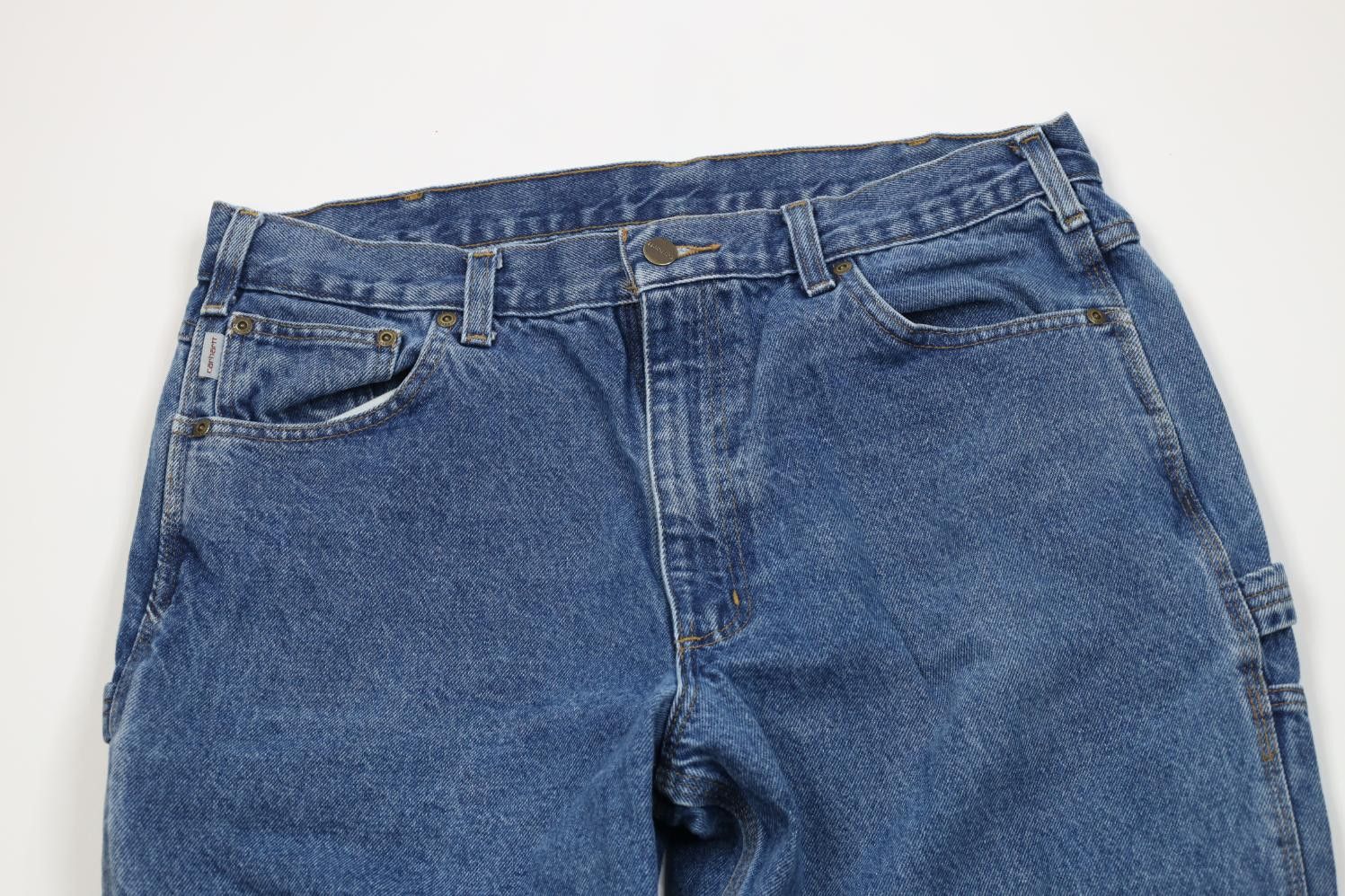 Carhartt Vintage 90s Carhartt Dungaree Denim Jeans Blue Cotton Size US 34 / EU 50 - 2 Thumbnail