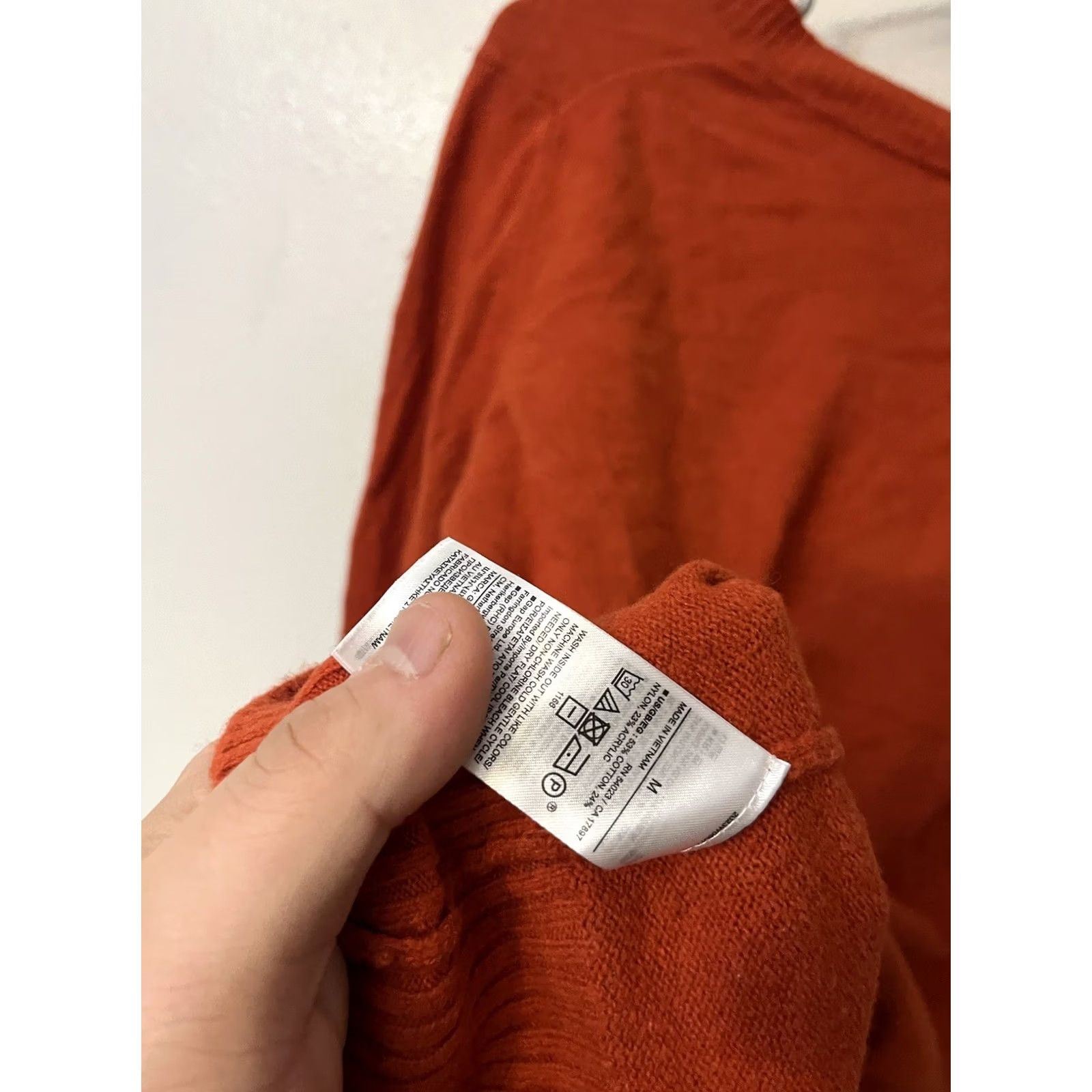 Gap Gap Sweater Womens M Orange Neck Knit Pullover Cotton Nylon Blend Acrylic Size M / US 6-8 / IT 42-44 - 4 Thumbnail