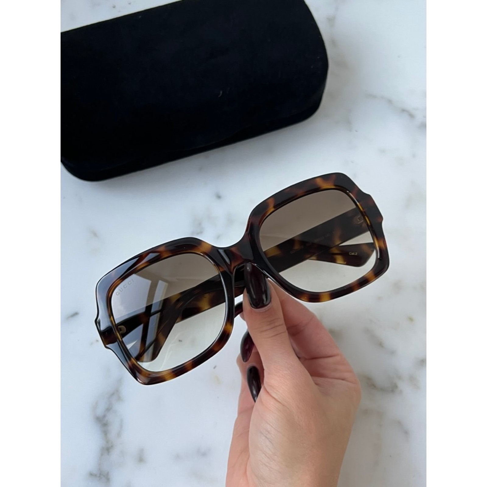 Gucci NEW GUCCI GG1337S Brown Havana Square Sunglasses Size ONE SIZE - 4 Thumbnail