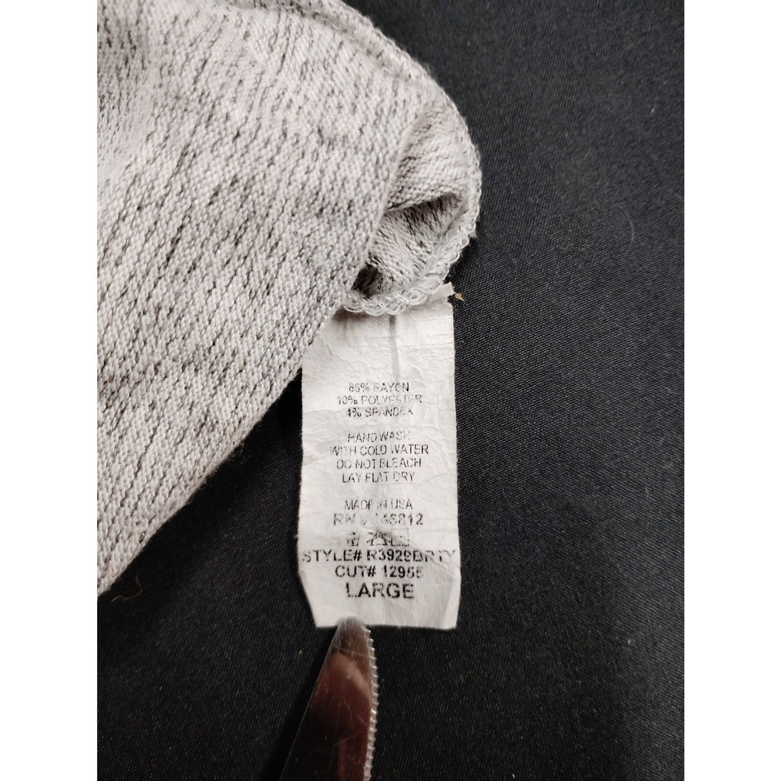 The Unbranded Brand Women's Grey Long Sleeve Ruched Shoulder Top Size L / US 10 / IT 46 - 5 Thumbnail