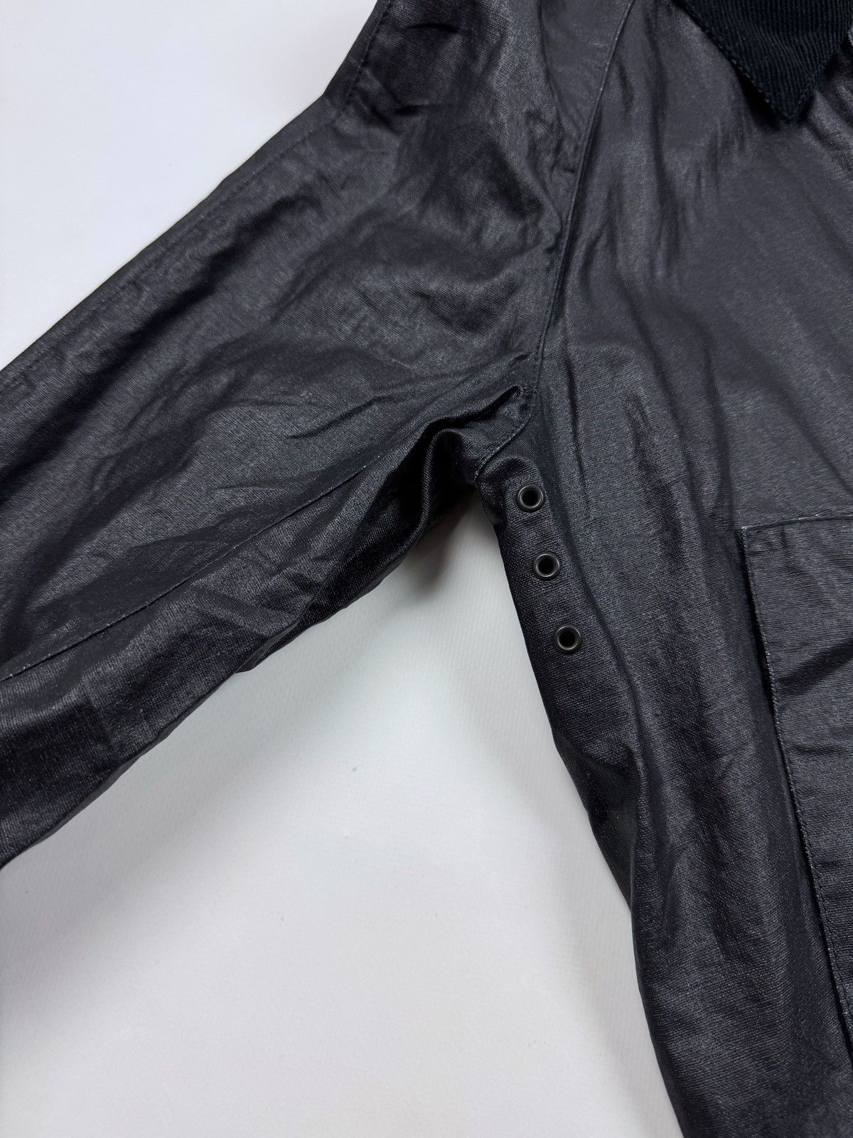 Barbour Barbour Keats Black Linen/Polyurethane Coat Jacket Size US S / EU 44-46 / 1 - 9 Thumbnail