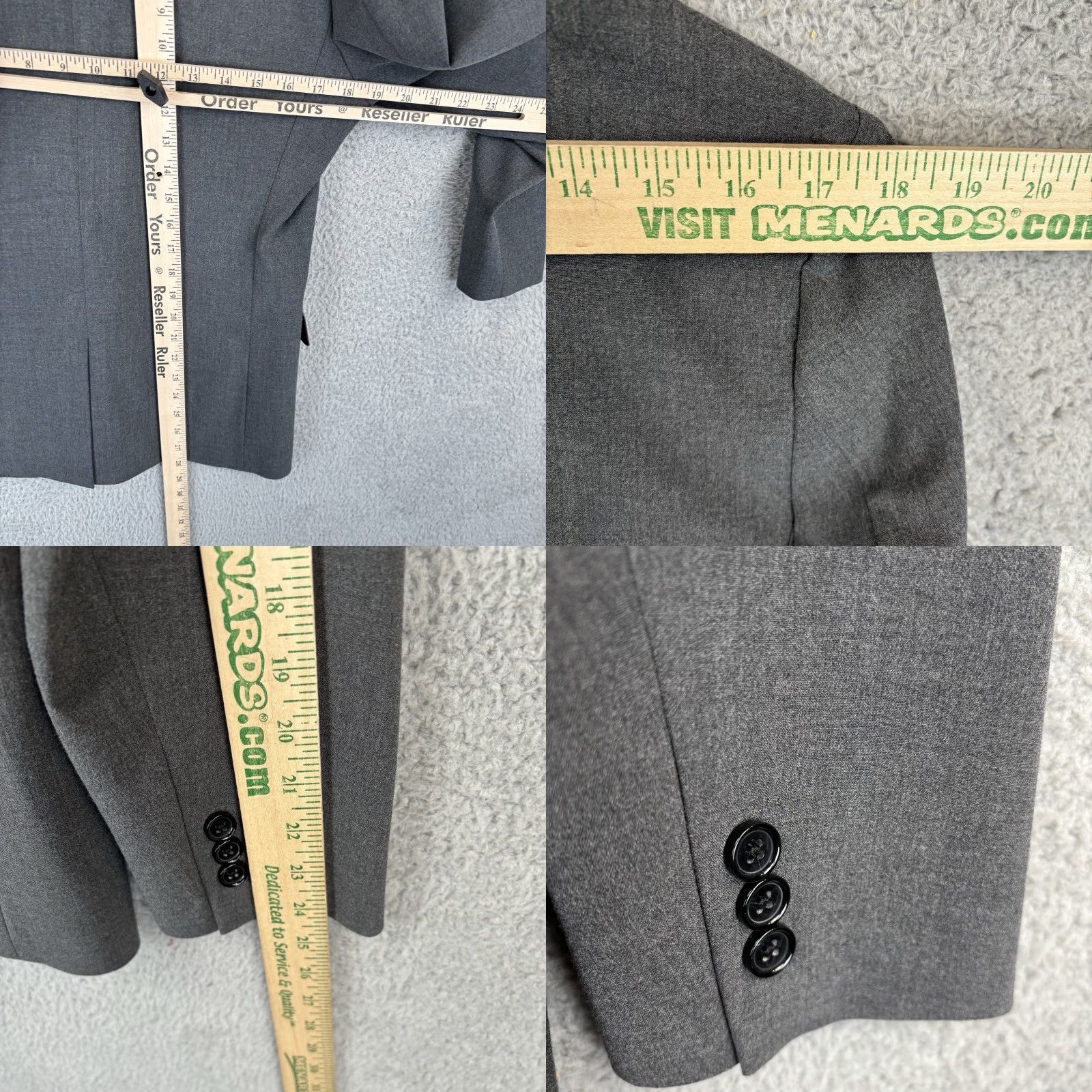 J.Crew J.CREW Thompson Blazer Mens 38S Gray Stretch Sport Coat Jacket 2 Button Size 38R - 8 Thumbnail
