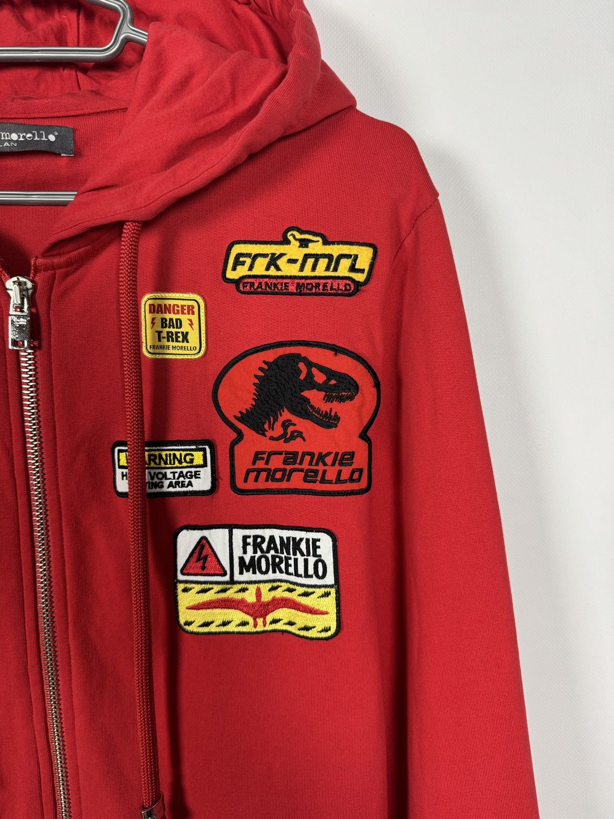 Frankie Morello Frankie Morello Milan Zip Hoodie Patch Graphic Italy Size L Size US L / EU 52-54 / 3 - 6 Thumbnail