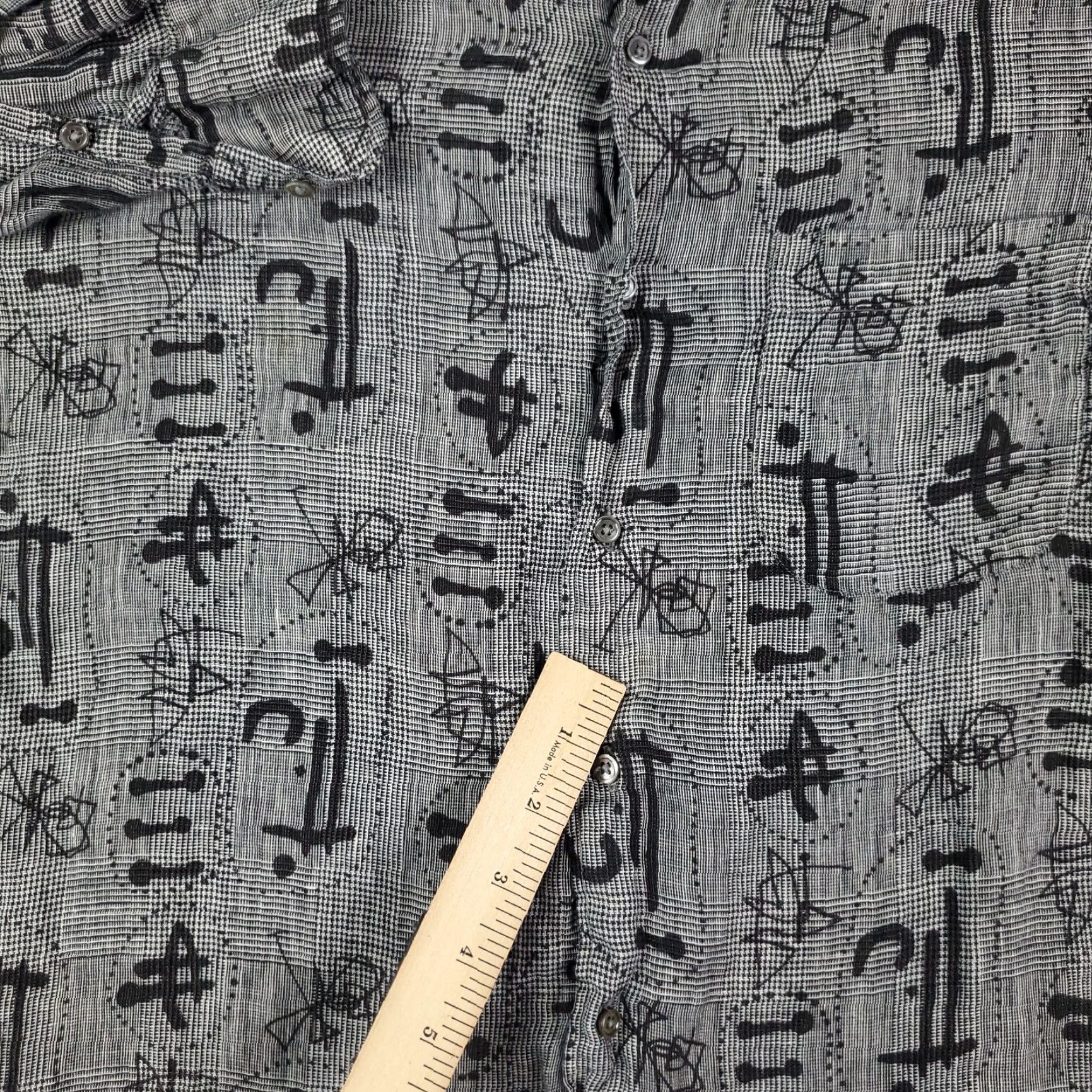 Vintage VINTAGE Bullock & Jones Shirt Mens Gray Geometric Button-Up Long Sleeve L Linen Knit Contemporary/Classic Style Mens Size US L / EU 52-54 / 3 - 4 Thumbnail