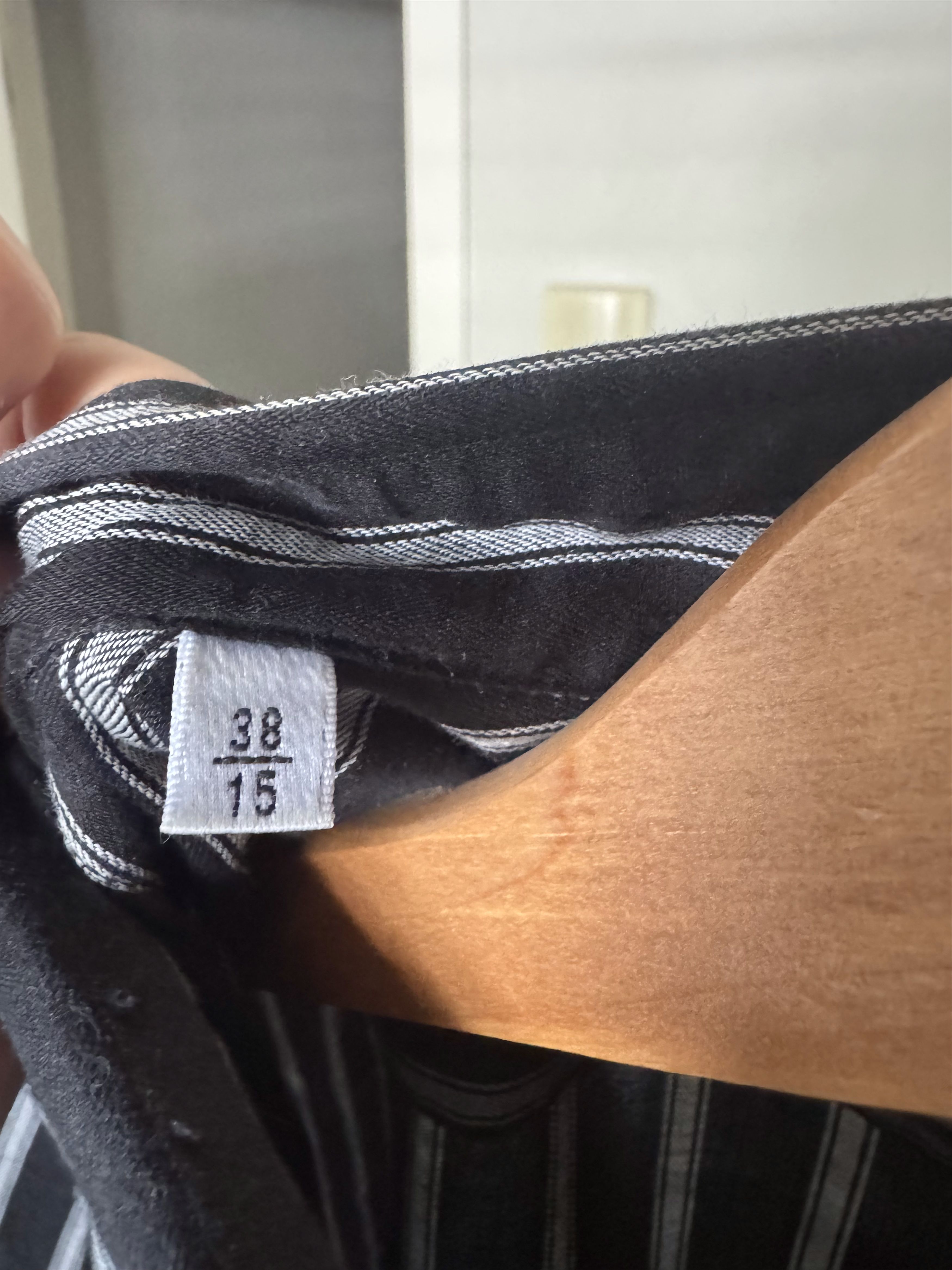 Saint Laurent Paris Saint Laurent Paris Black Stripped Button Up Size US M / EU 48-50 / 2 - 3 Thumbnail