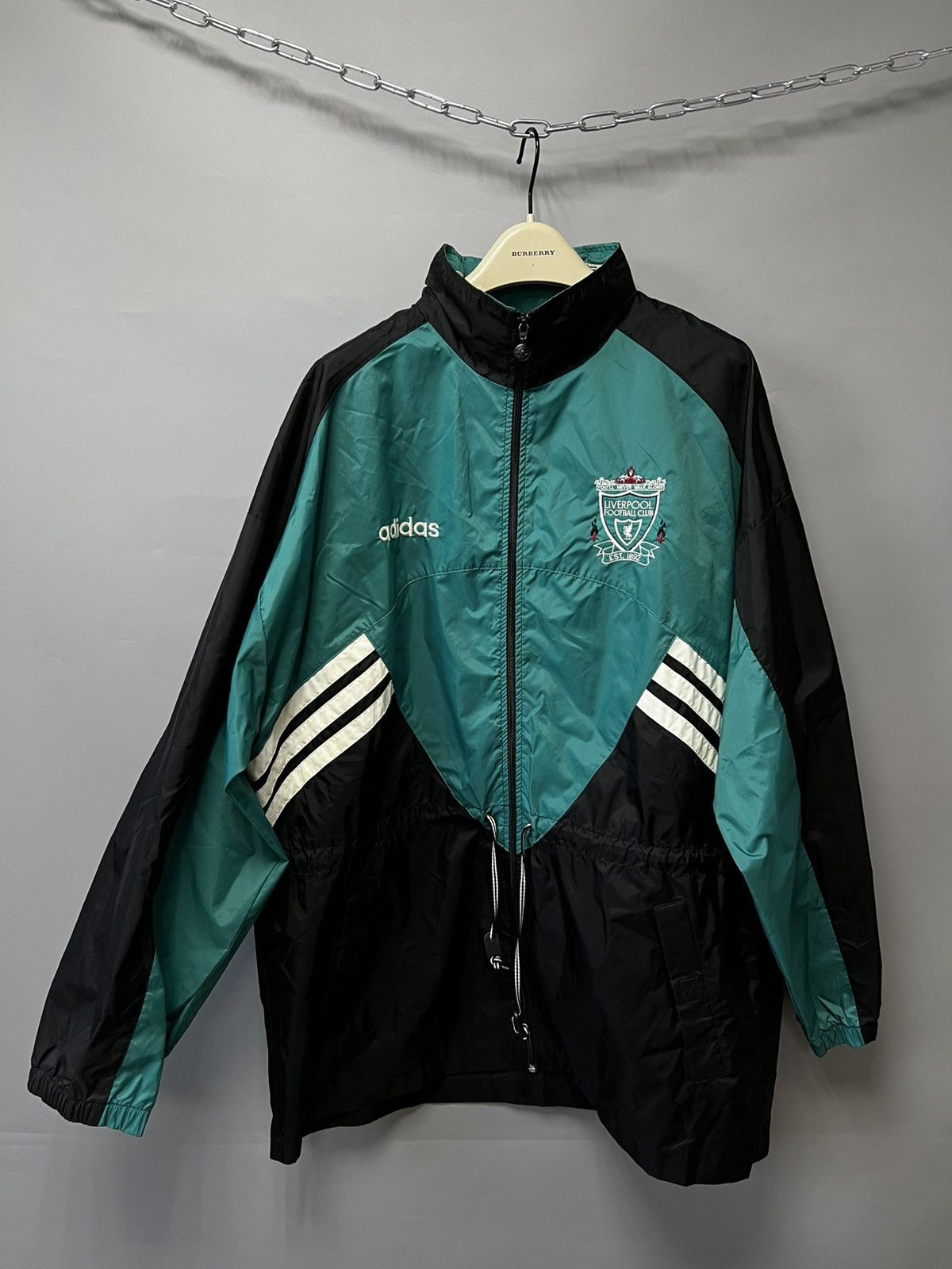 Adidas LIVERPOOL 1994/95 Adidas WINDBREAKER Football Soccer JACKET Size US L / EU 52-54 / 3 - 2 Thumbnail