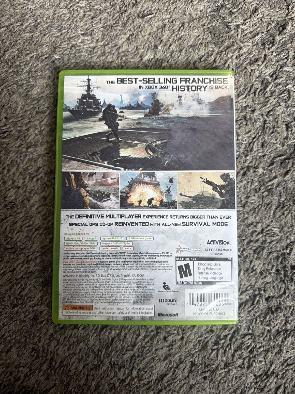 Microsoft Call Of Duty MW3 (2011, Xbox 360) Size ONE SIZE - 2 Thumbnail