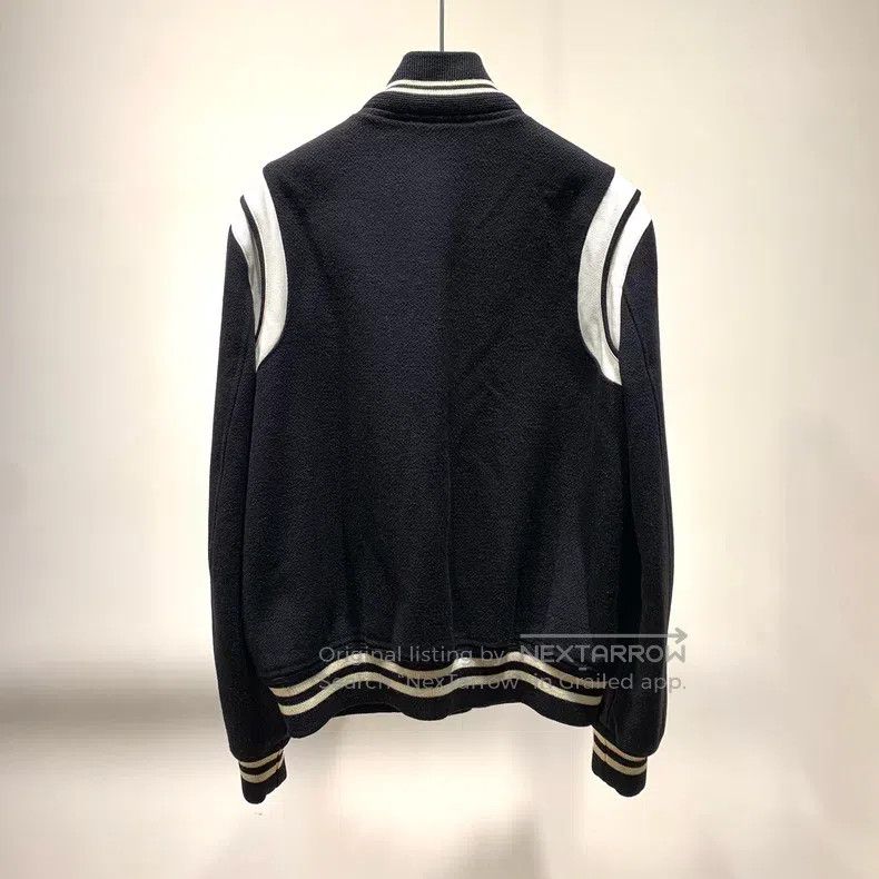 Saint Laurent Paris Saint Laurent Paris Striped Baseball Jacket Size US S / EU 44-46 / 1 - 4 Thumbnail