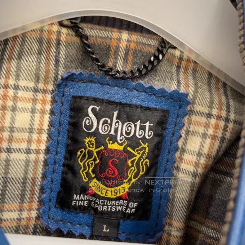 Schott Schott The locomotive is made of old leather clothes Size US L / EU 52-54 / 3 - 3 Thumbnail