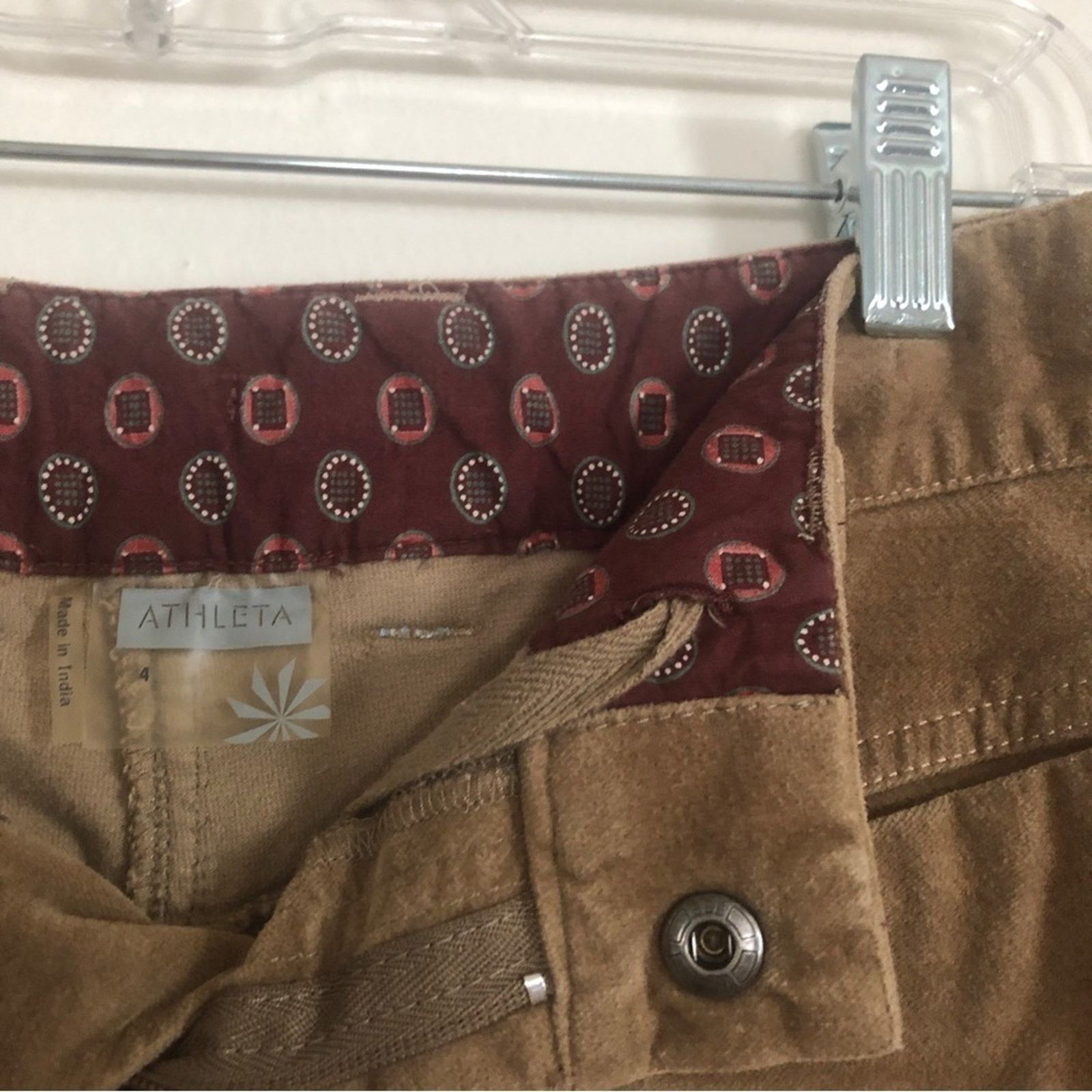 Athleta Athleta Brown Corduroy Soft Velour Long Line Mini Skirt Size 27" / US 4 / IT 40 - 4 Thumbnail