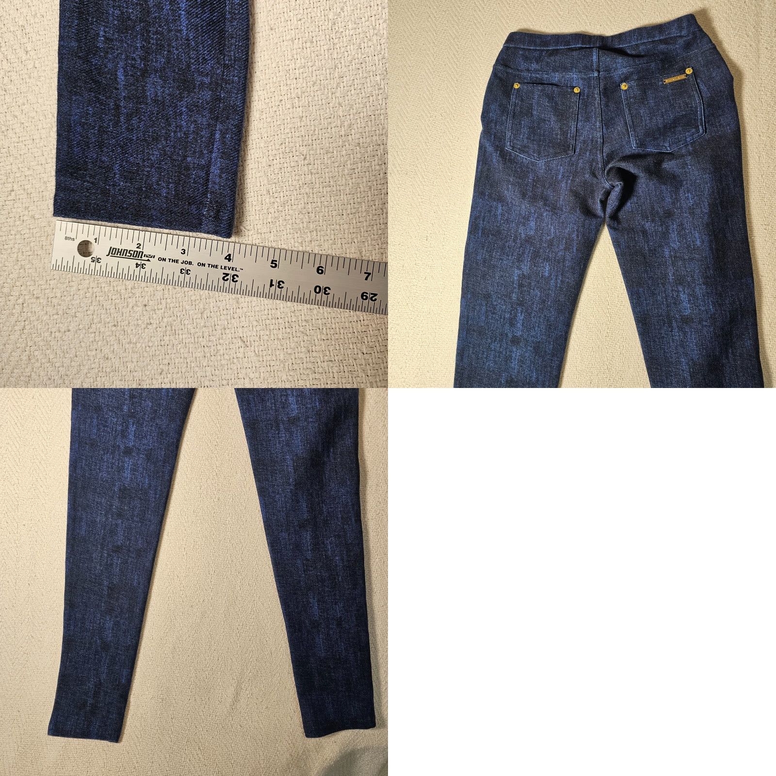 Michael Kors Michael Kors Pants Women's Petite Blue Navy Elastic Waist Pull-On Pants Skinny Size 24" / US 00 / IT 34 - 8 Thumbnail