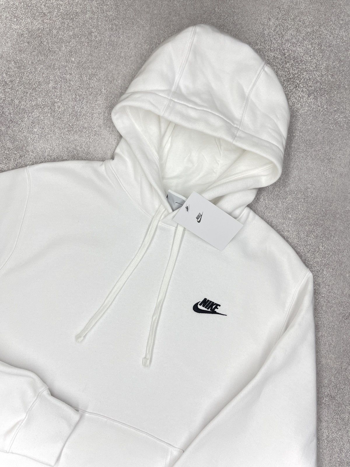 Nike New Mens Nike NSW Club White Hoodie Drill Y2K ACG TECH Size US S / EU 44-46 / 1 - 3 Thumbnail