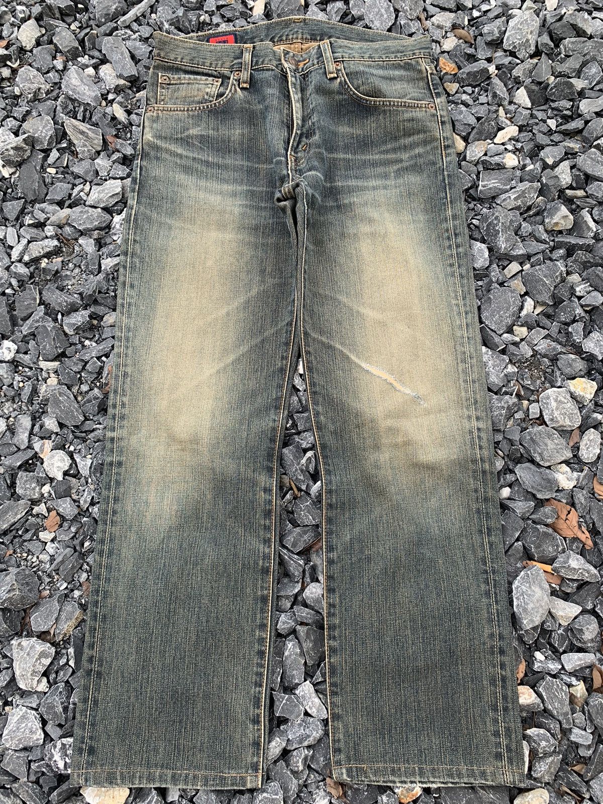 Edwin VINTAGE EDWIN 503ZZ RUSTY MUDWASH JAPANESE DISTRESSED DENIM Size US 30 / EU 46 - 1 Thumbnail