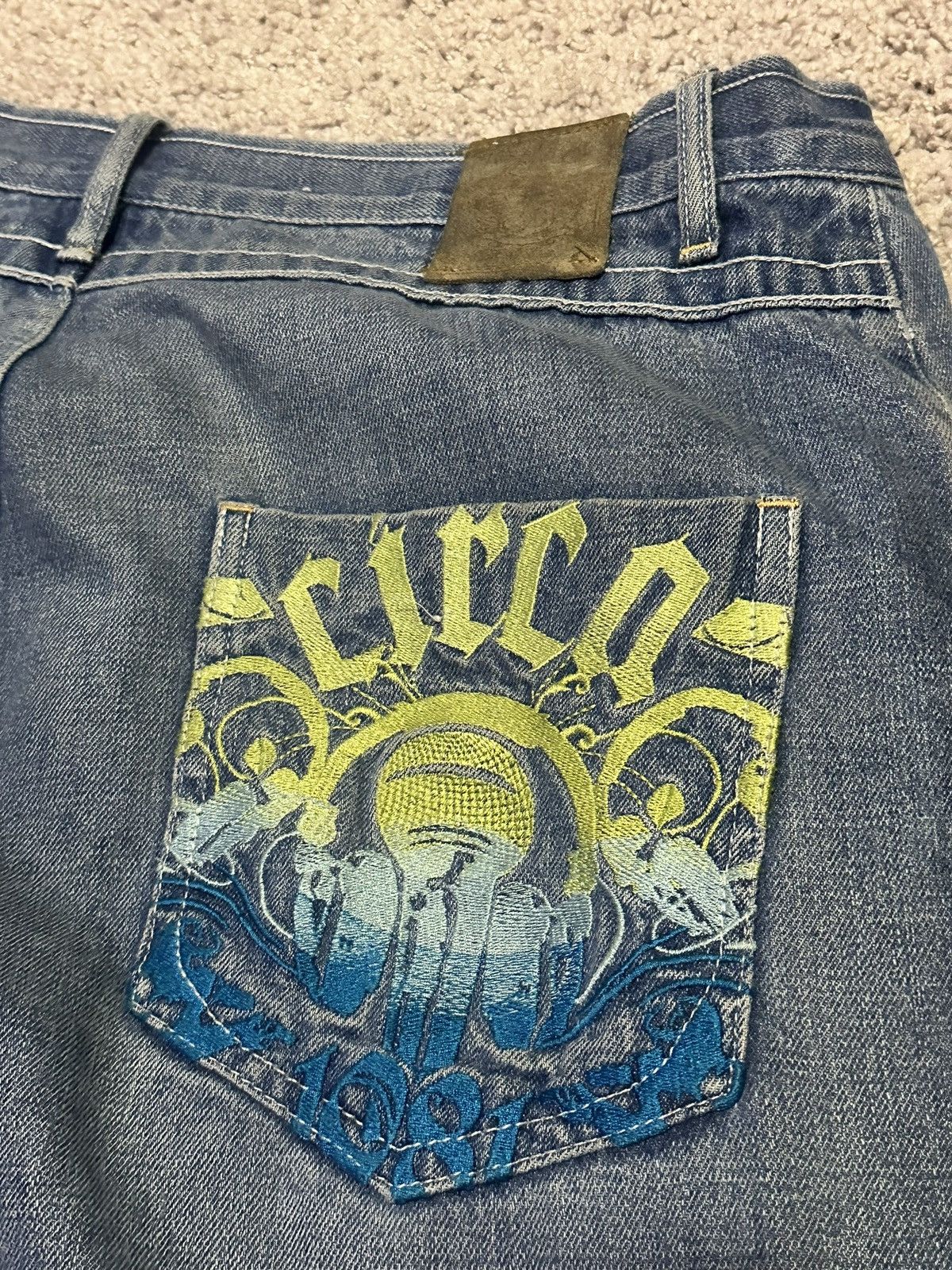 Other Town Blagg Embroidered Denim Jeans Size US 36 / EU 52 - 3 Thumbnail