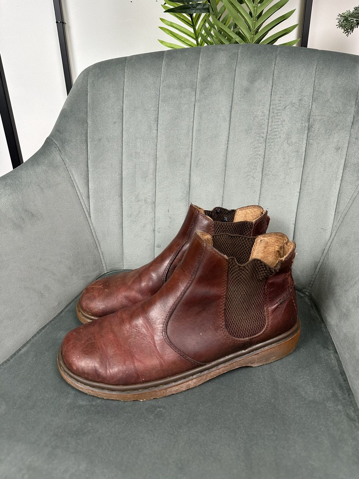 Dr. Martens × Vintage Dr. Martens Lyme Chelsea Boots Leather Men’s Brown 42 Size 9 Size US 9 / EU 42 - 3 Thumbnail