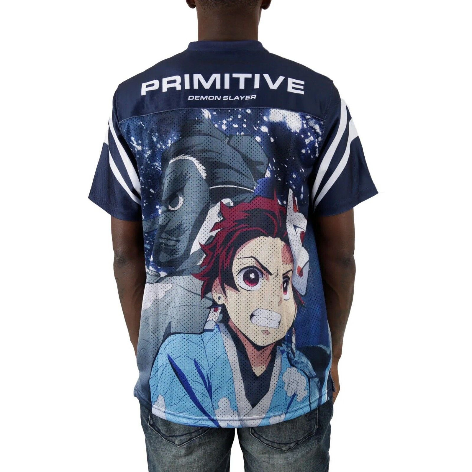 Primitive Primitive Men's X Demon Slayer Tanjiro Mesh Jersey Shirt Size US L / EU 52-54 / 3 - 5 Thumbnail