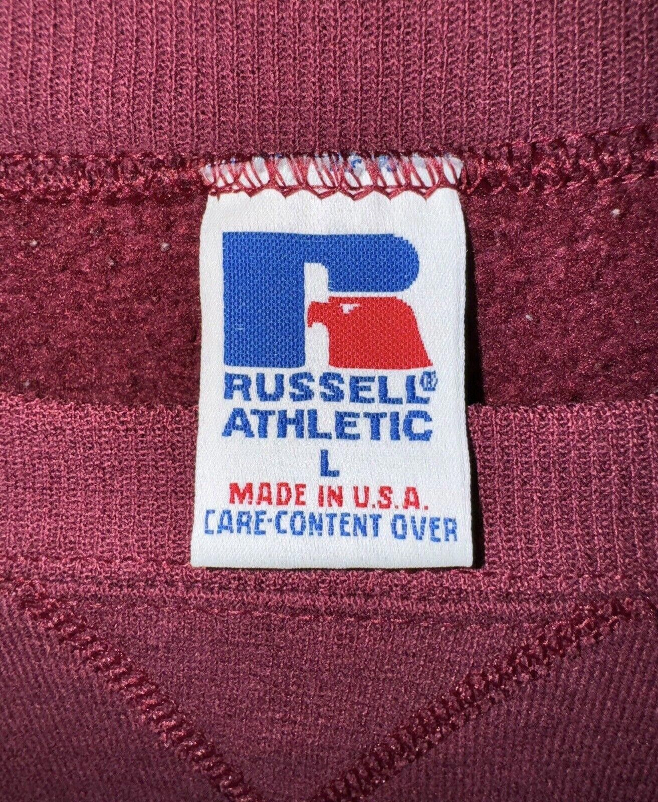 Russell Athletic VTG Russell Athletics 90s Maroon Burgundy Crewneck L Size US 34 / EU 50 - 5 Thumbnail