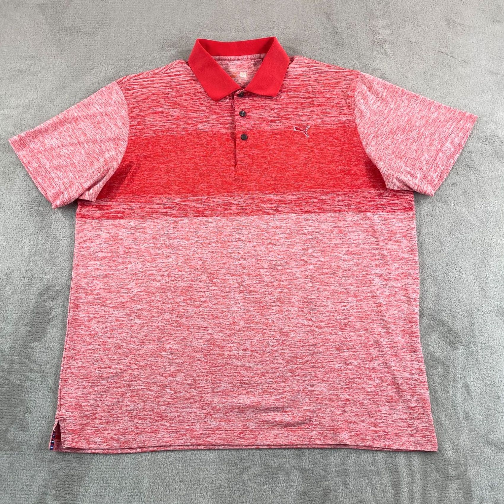 Puma PUMA Polo Shirt Men XL Red Stripe Performance UPF 40 Golf SS NWOT Size US XL / EU 56 / 4 - 3 Thumbnail