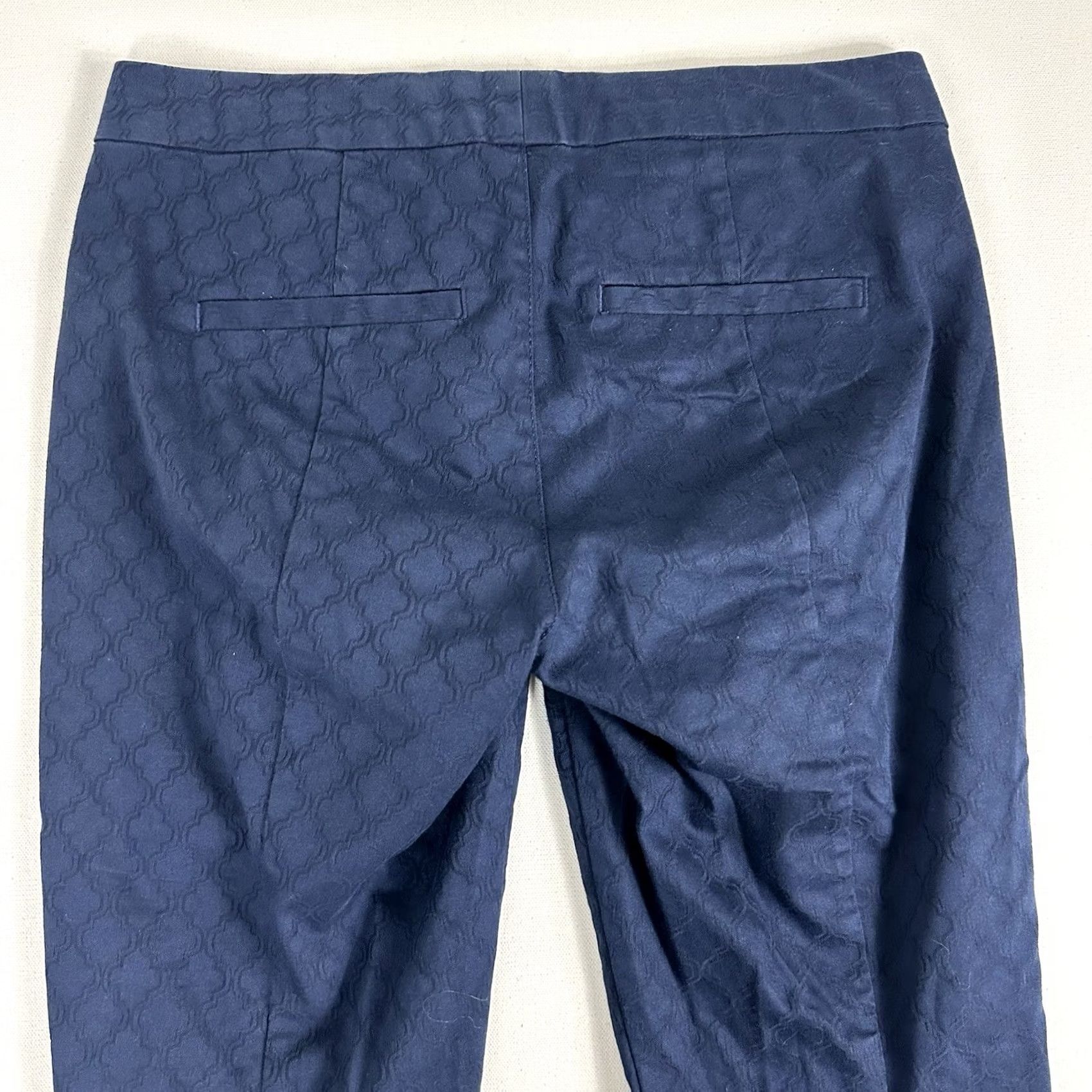Lilly Pulitzer Lilly Pulitzer Kelly Textured Ankle Length Skinny Pant Midnight Navy Size 2 Size 26" / US 2 / IT 38 - 4 Thumbnail