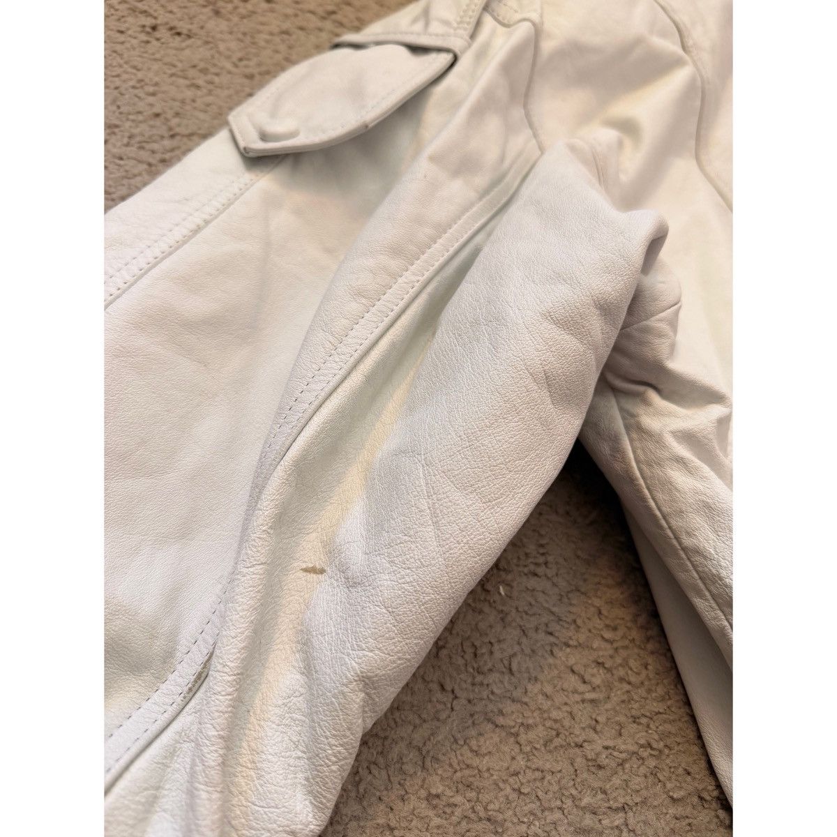Vintage VINTAGE WHITE WILSONS LEATHER 80’S LEATHER JACKET Size US M / EU 48-50 / 2 - 16 Thumbnail