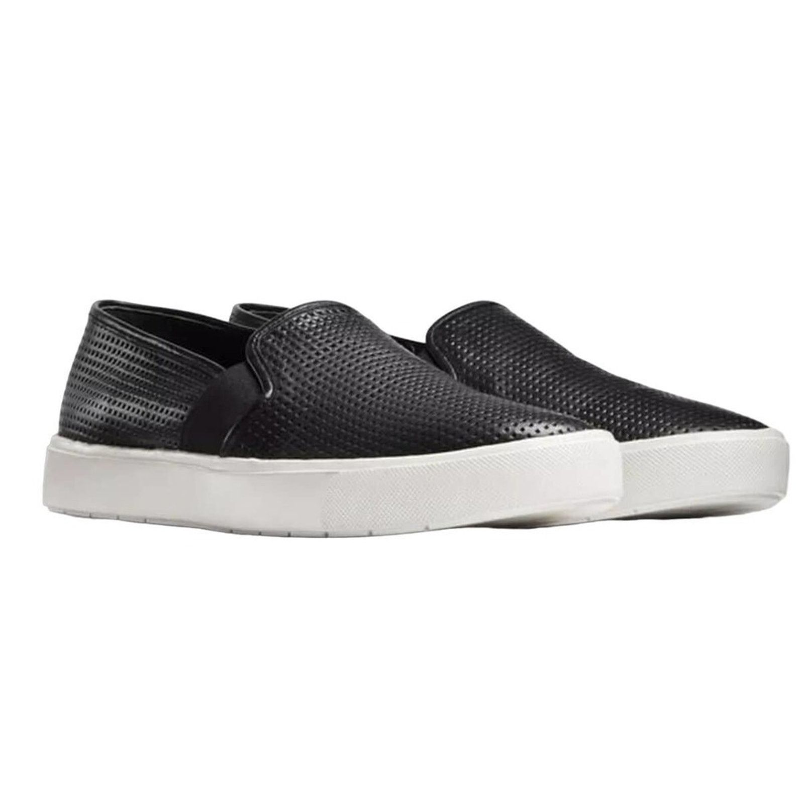 Vince Vince Sneakers Black Leather Slip On Perforated Textured 9 M Size US 9 / IT 39 - 1 Thumbnail