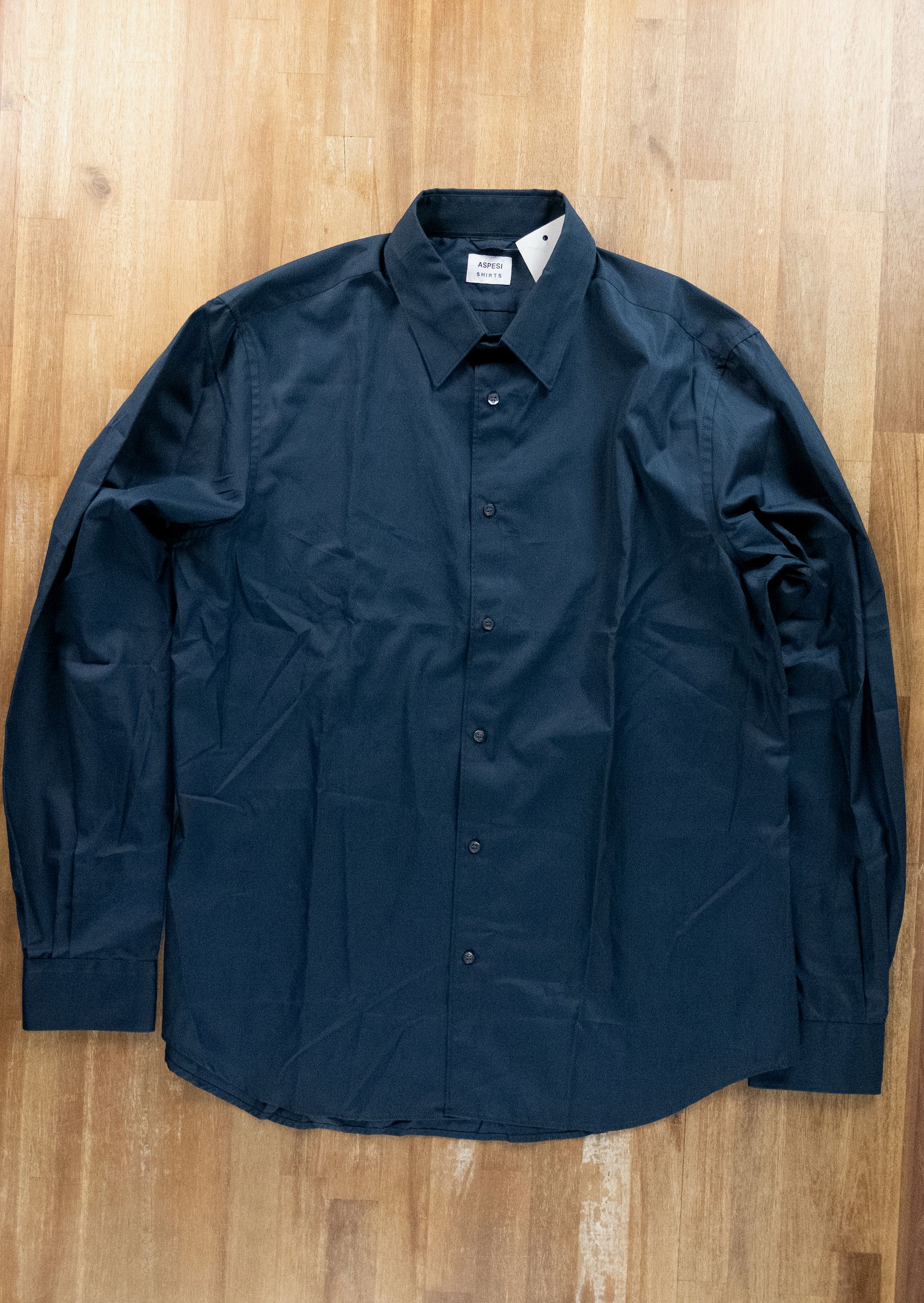 Aspesi ASPESI navy blue cotton dress shirt Size 42 / 16.5 Size US L / EU 52-54 / 3 - 1 Thumbnail