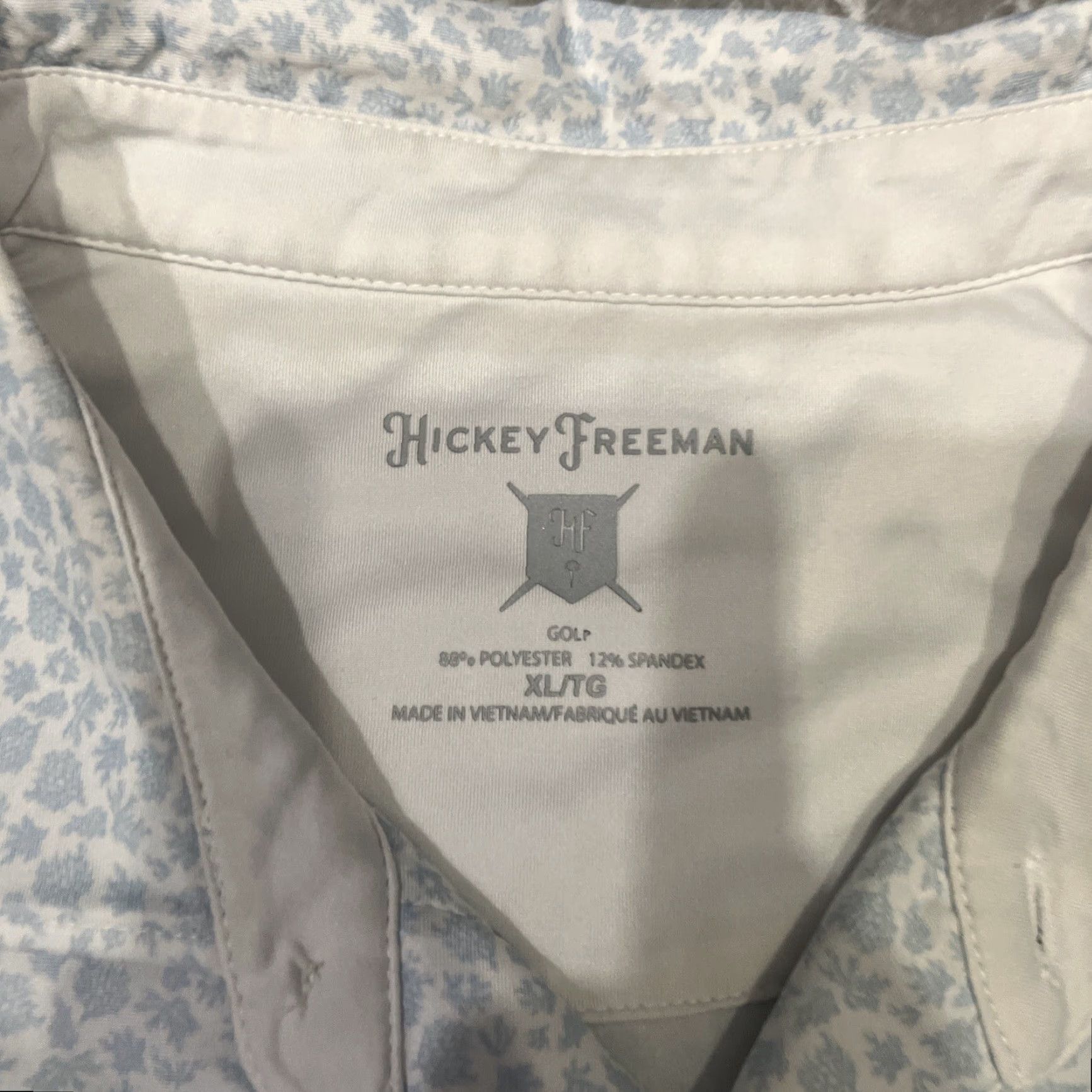 Vintage Hickey Freeman Polo Shirt Mens XL White Blue Desert Pattern Size US XL / EU 56 / 4 - 3 Thumbnail