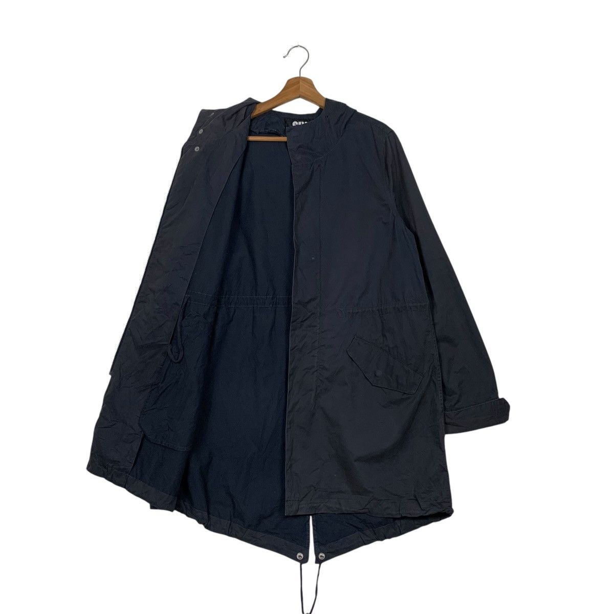 Japanese Brand SLY LANG Navy Blue Fishtail Parka Jacket #2299-C102 Size US S / EU 44-46 / 1 - 10 Thumbnail