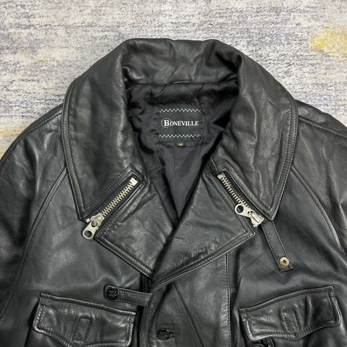 Boneville Vintage Boneville Navy Arctic multi pocket leather jacket Size US M / EU 48-50 / 2 - 5 Thumbnail