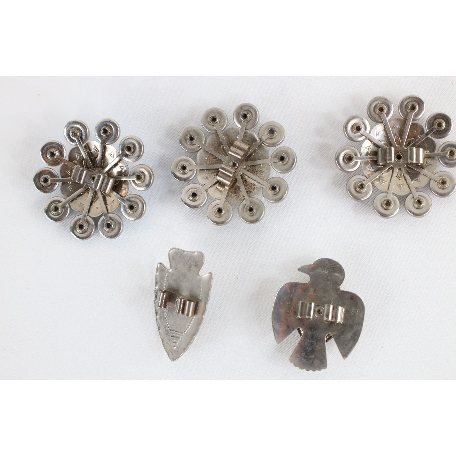 Vintage Vintage 70s 80s Lot of 5 Steel Beaded Glass Brooches Size ONE SIZE - 7 Thumbnail