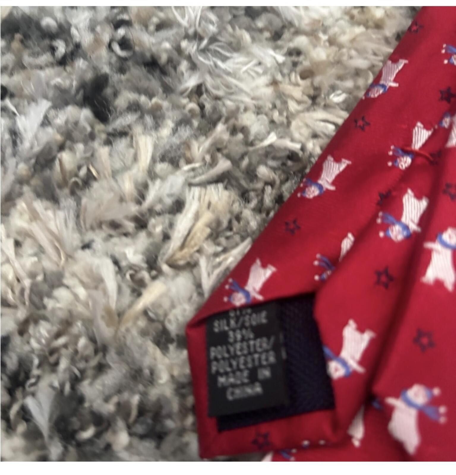 Tommy Hilfiger ( Tommy Hilfiger) Festive Red Tie with Snowman Design Size ONE SIZE - 4 Thumbnail