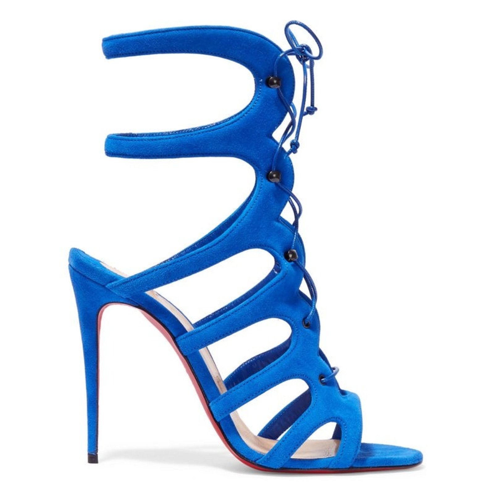 Christian Louboutin Christian Louboutin Amazoulo 100 Electric Lace Up Sandal 35 Size US 5 / IT 35 - 7 Thumbnail