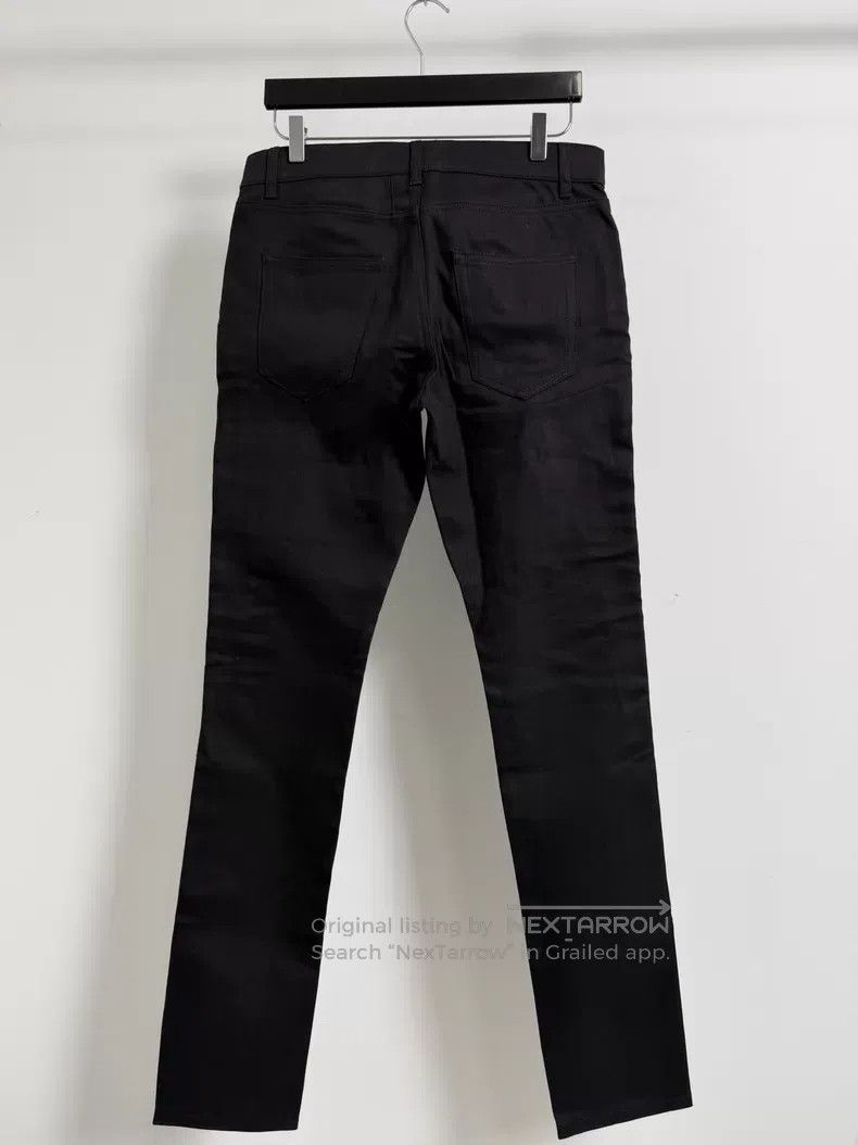 Saint Laurent Paris Saint Laurent Paris Zipper Patch Leather Black Denim Pants Size US 31 - 2 Thumbnail