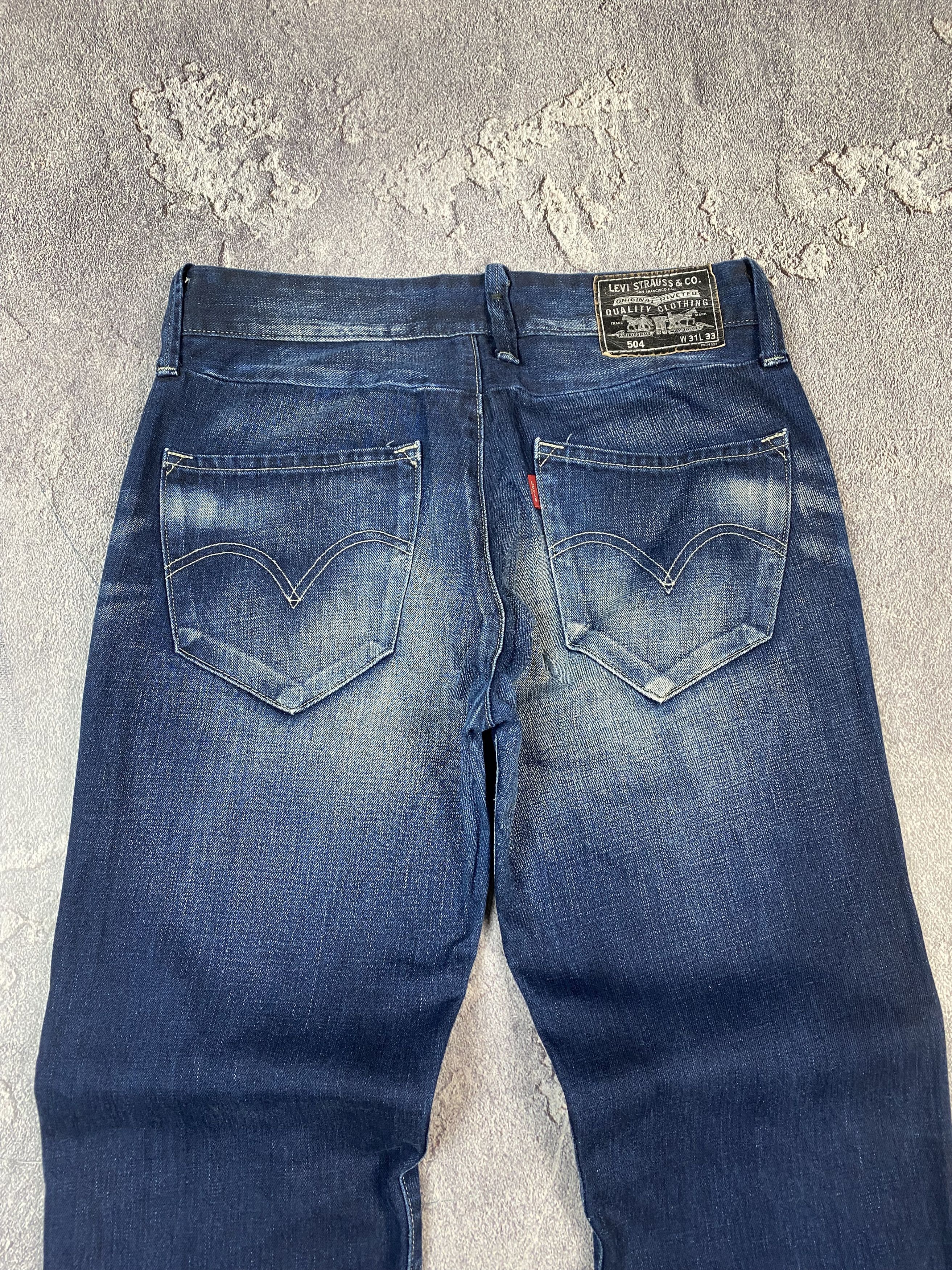 Levi's VTG Levi's 504 Crazy Faded Blue Straight Fit Jeans Size US 32 / EU 48 - 3 Thumbnail