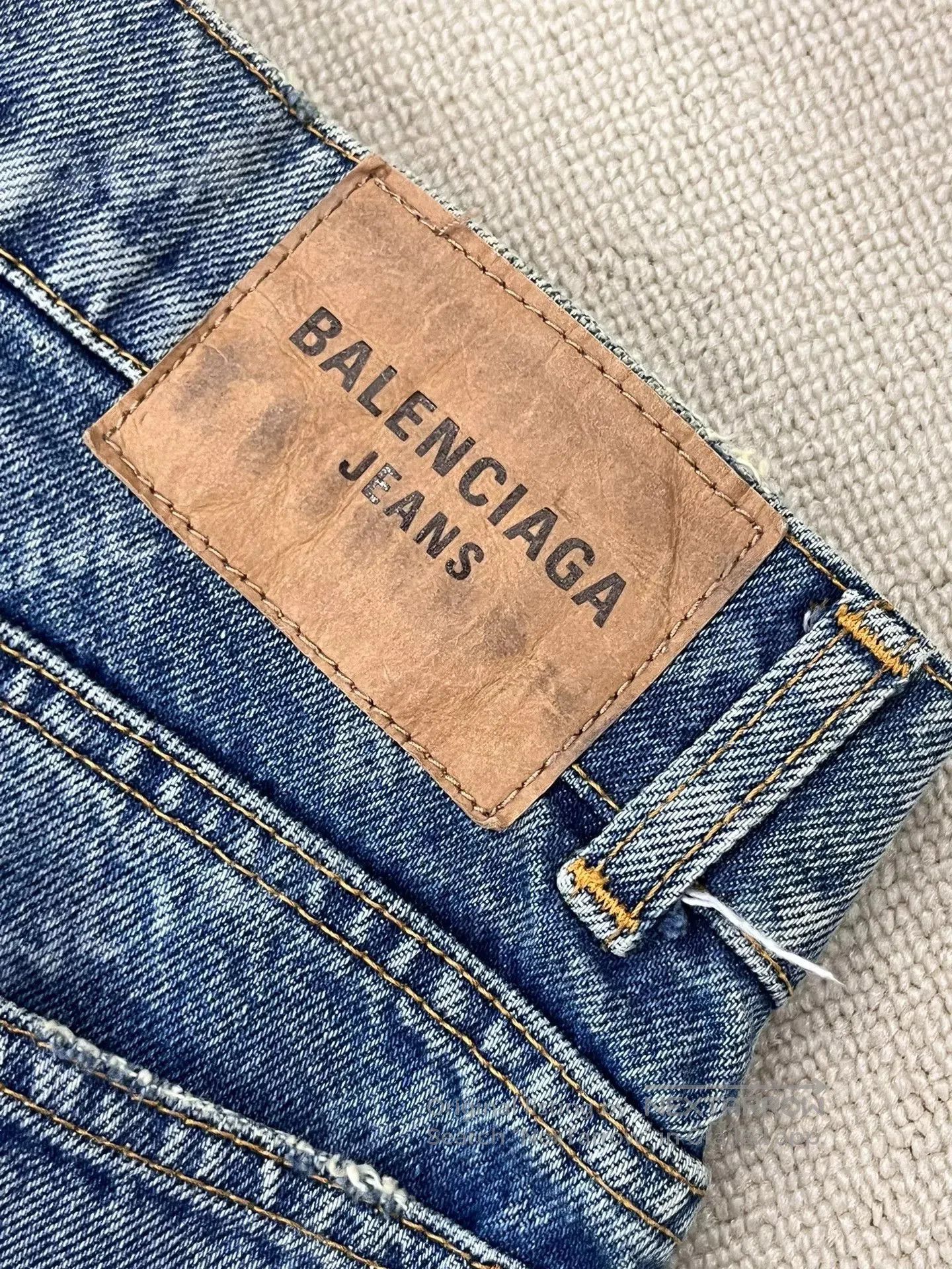 Balenciaga Balenciaga Logo Print Jeans. Size 22" - 3 Thumbnail