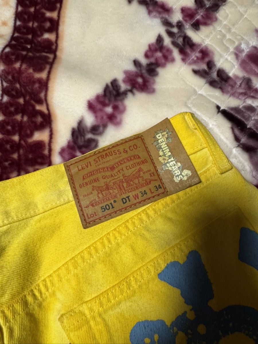 (B).Stroy × DENIM TEARS × Levi's (B) Stroy x Denim Tears x Levis 501 “Sunset” Denim Size US 34 / EU 50 - 3 Thumbnail