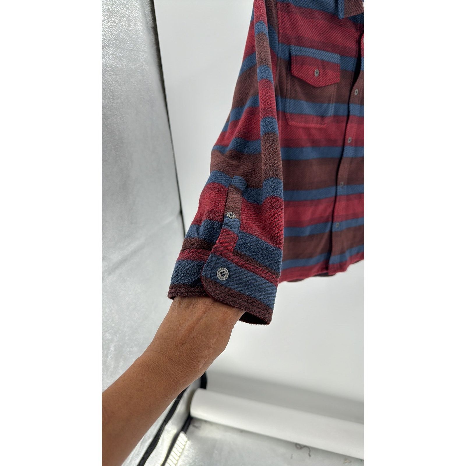 Eddie Bauer Eddie Bauer Chutes Microfleece Shirt red blue size XL Size US XL / EU 56 / 4 - 7 Thumbnail