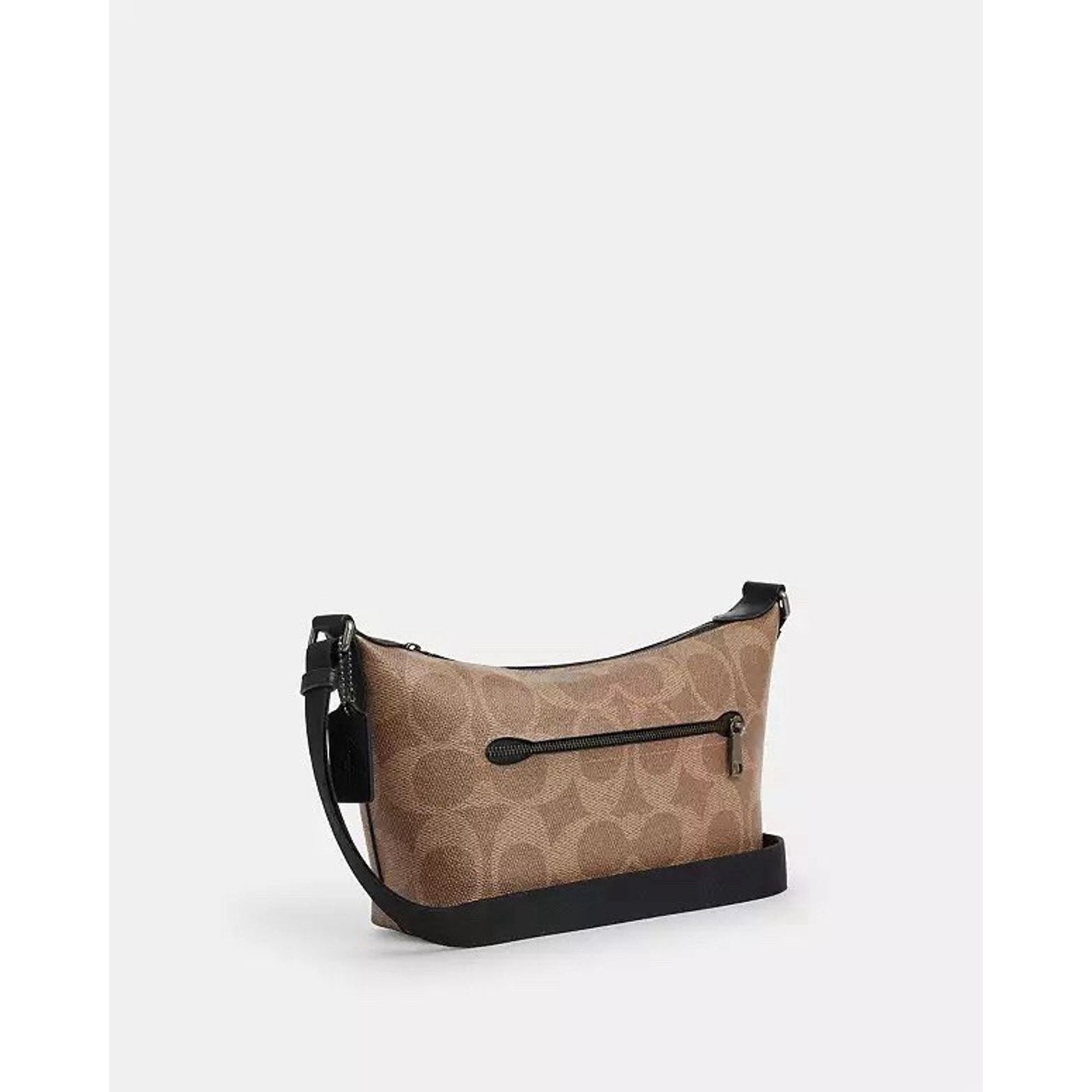 Coach NWT COACH Finn Crossbody Bag Signature CCG19 Tan/Black Size ONE SIZE - 9 Thumbnail