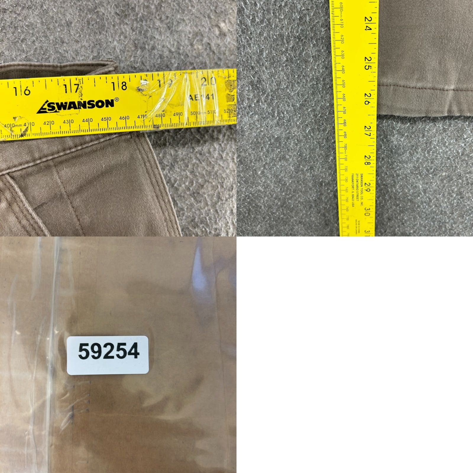 Vintage SCOTTeVEST Pants Mens 36x27 Brown Cotton Relaxed Straight Chino Cargo Pocket Casual Vintage: No? Size 36R - 8 Thumbnail