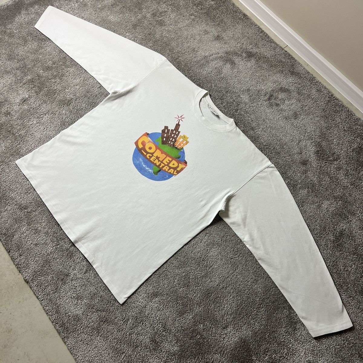 Vintage Comedy Central Big Logo Long Sleeve T-shirt Single Stitch Size US XL / EU 56 / 4 - 3 Thumbnail