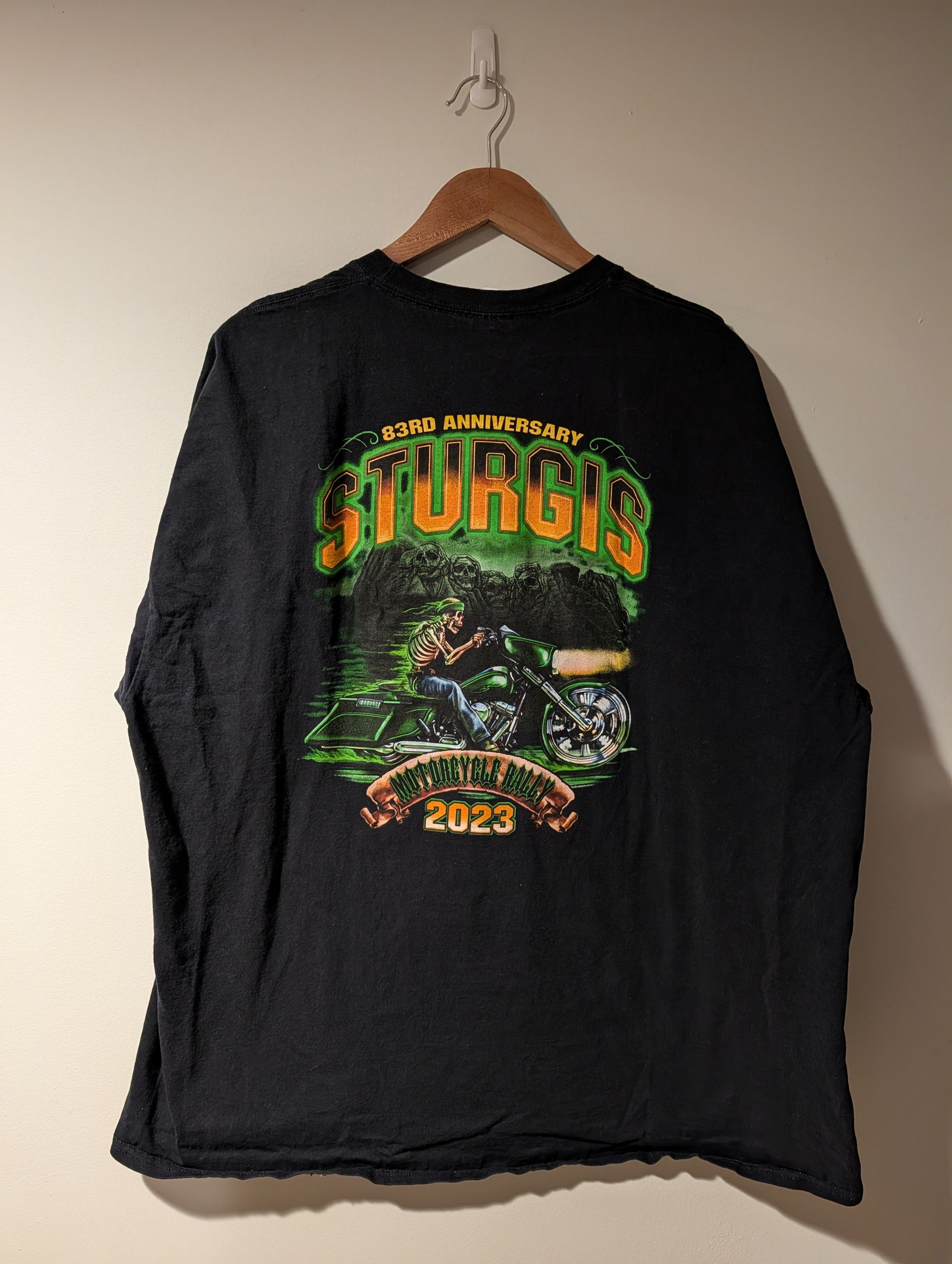 Harley Davidson 2023 Sturgis Motorcycle Rally Skeleton Rider Biker T-Shirt Size US XXL / EU 58 / 5 - 1 Thumbnail
