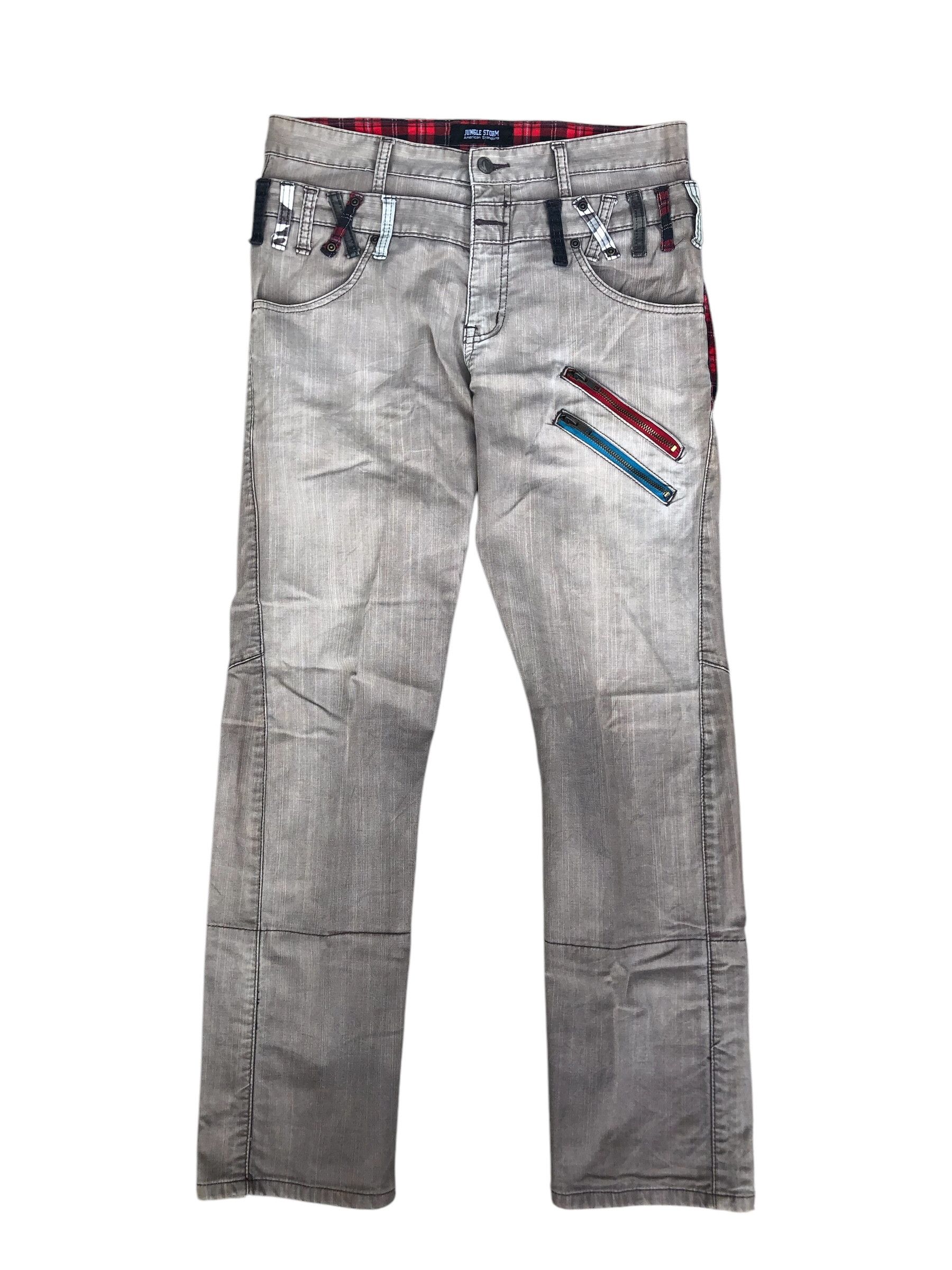 Japanese Brand Y2k jungle storm double waist pants size 30 punk style Size US 30 / EU 46 - 1 Thumbnail