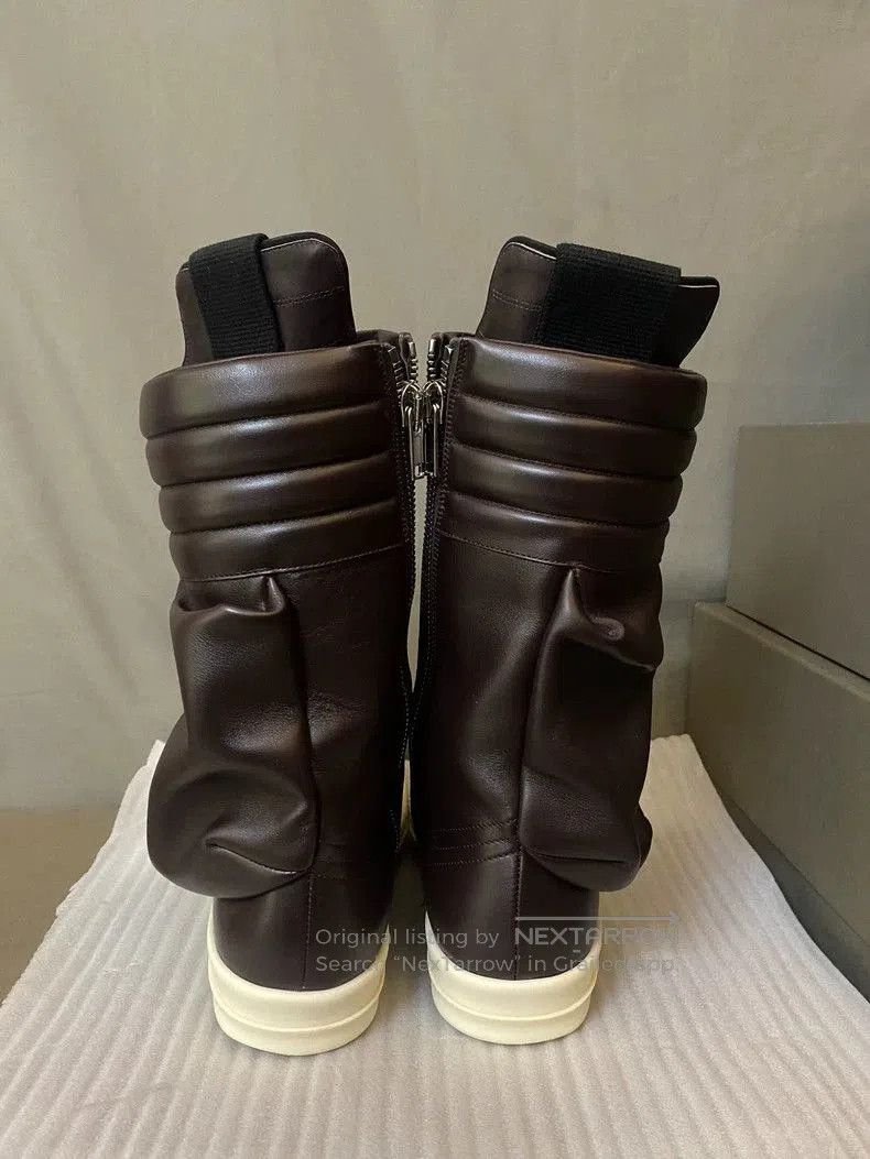 Rick Owens Rick Owens High Top Leather Boots Size 43- Size US 10 / EU 43 - 4 Thumbnail